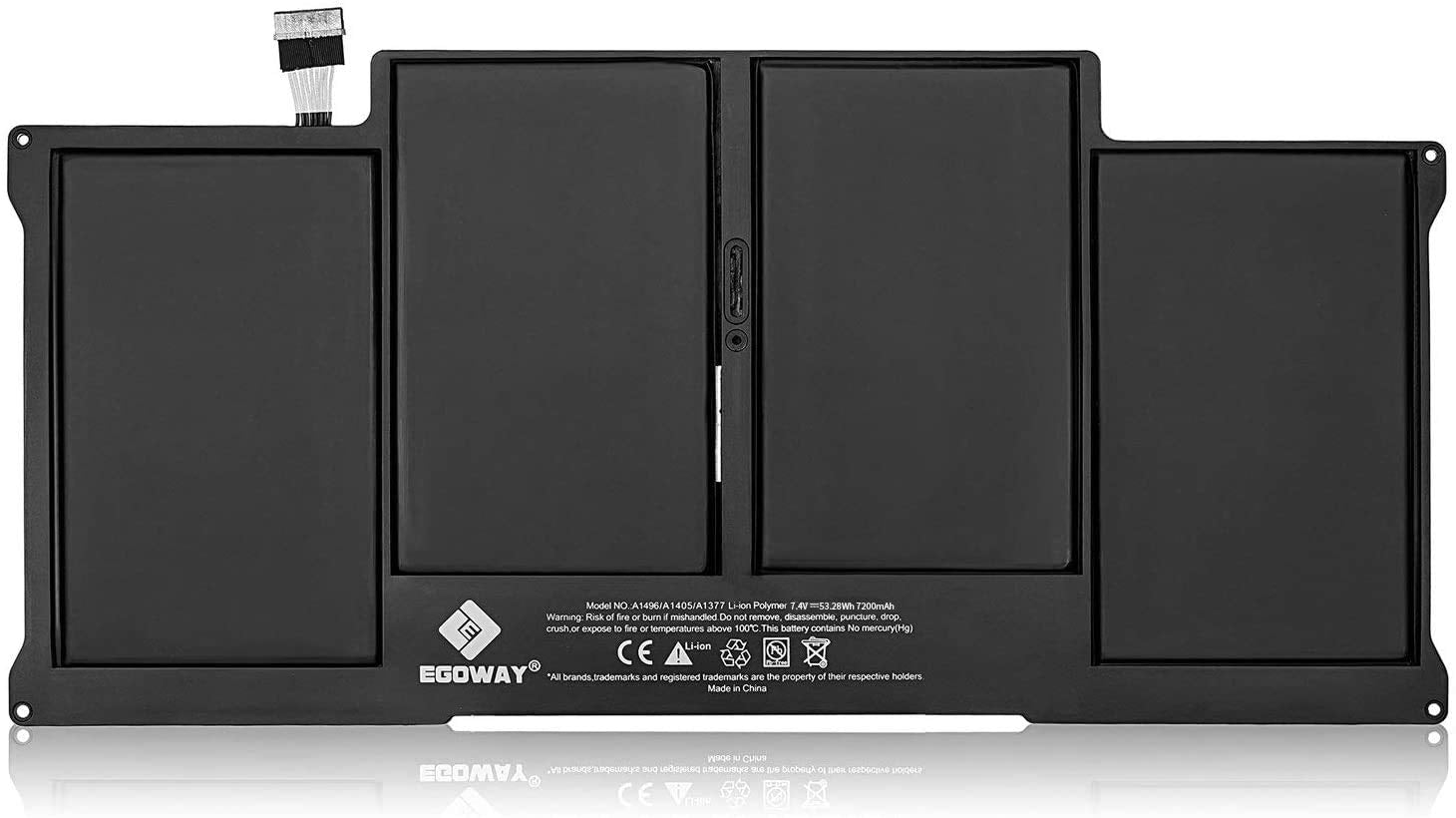 Egoway A1466 A1369 Macbook Air 13 Inch Battery, For A1466 (Mid 2012/2013, Early 2014/2015, 2017), A1369 (Late 2010, Mid 2011), F