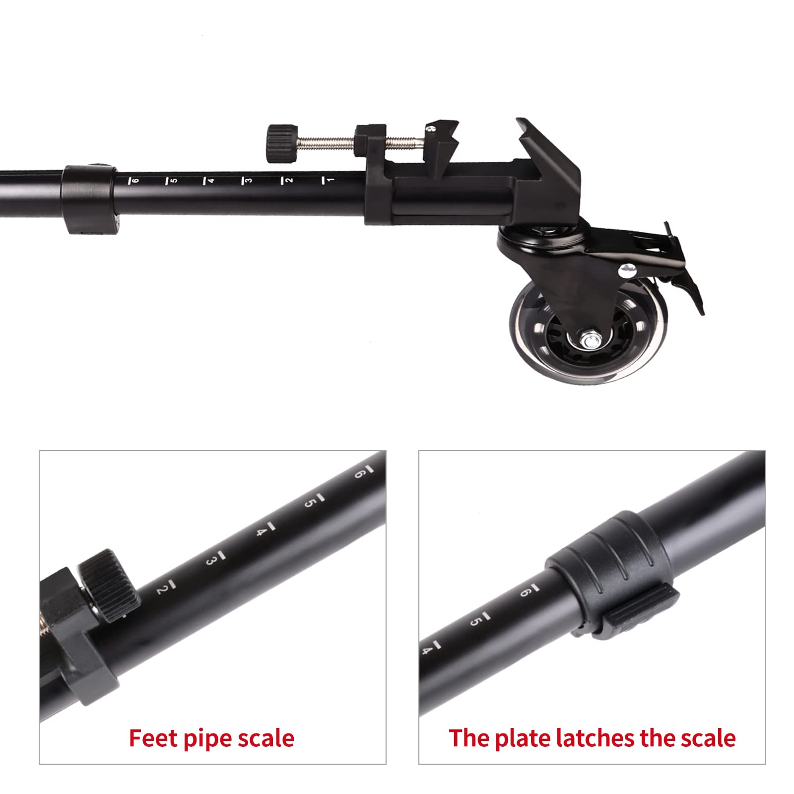 Photography Tripod Dolly, Heavy Duty With Larger 3-Inch Rubber Wheels, Adjustable Leg Mounts And Carry Bag, Compatible With Most