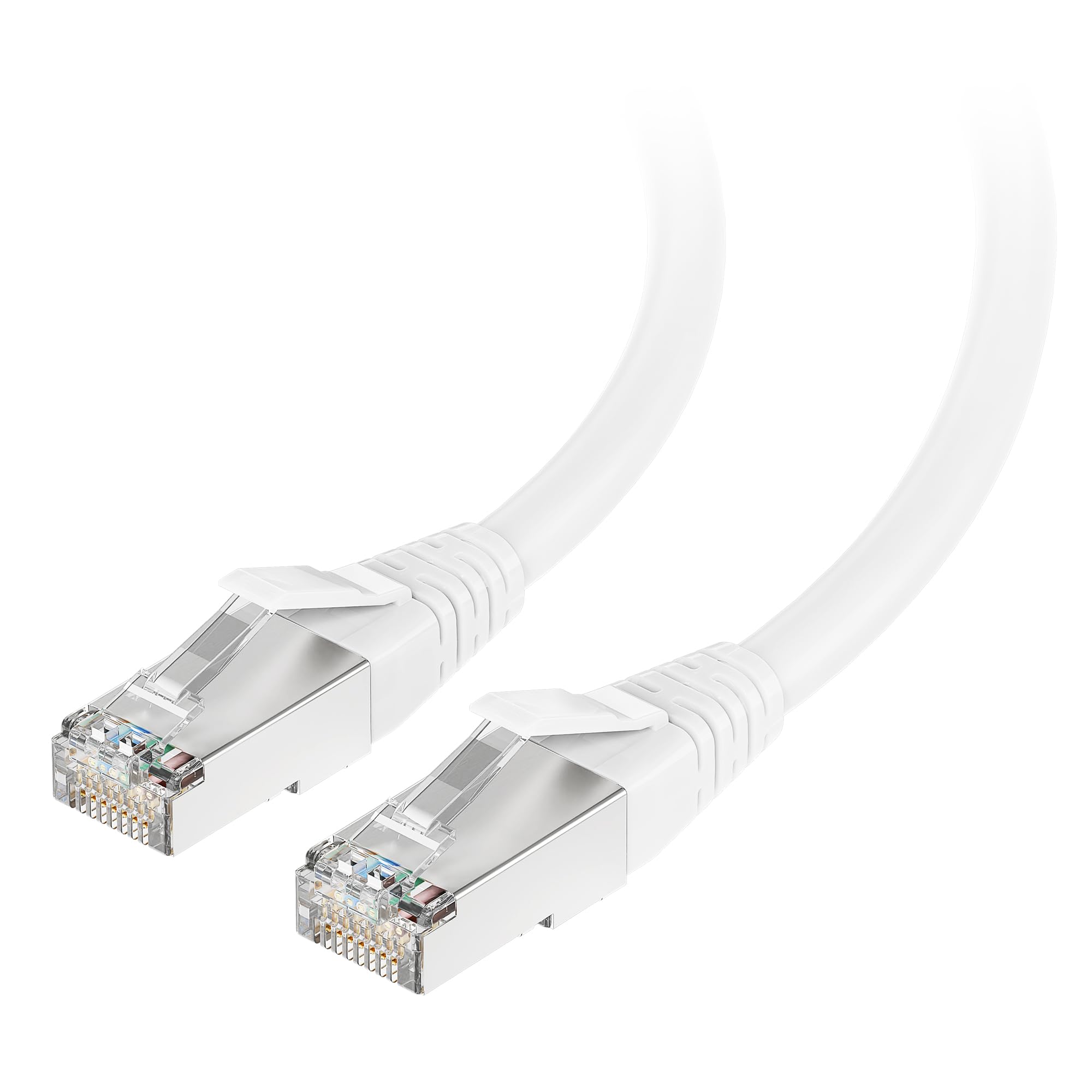 Cable Matters [Certified for Cat8 Compliance] 40Gbps Shielded Cat 8 Ethernet Cable 5ft in White (2000 Mhz Category 8 Ethernet Cable, Cat8 Internet Cable, Gaming Ethernet Cable)   5 Feet