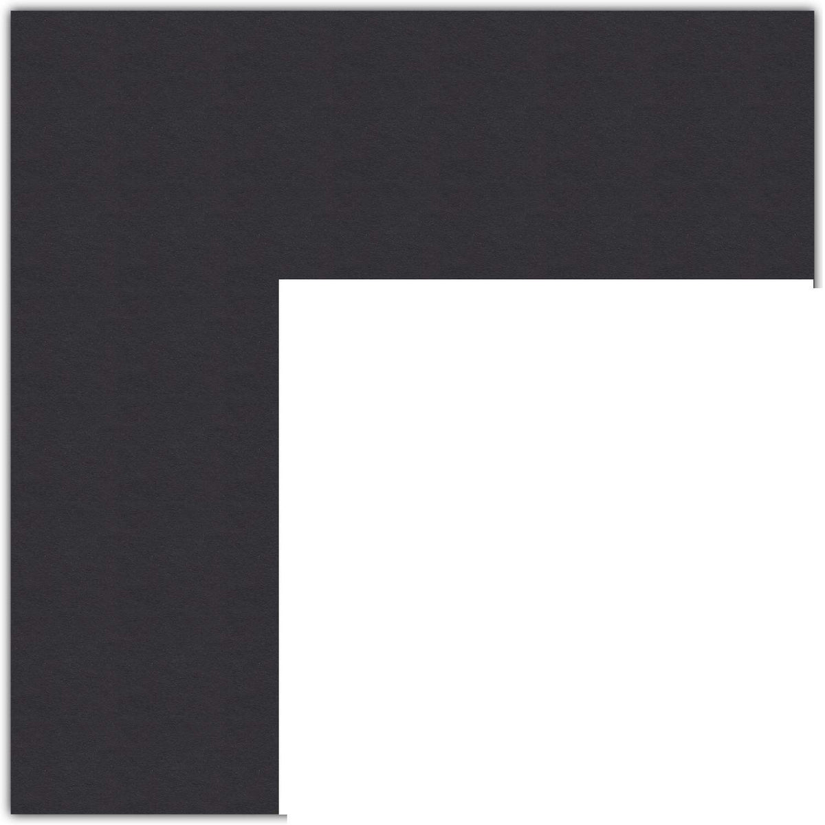 12X36 Smooth Black / Black Custom Mat For Picture Frame With 8X32 Opening Size (Mat Only, Frame Not Included)
