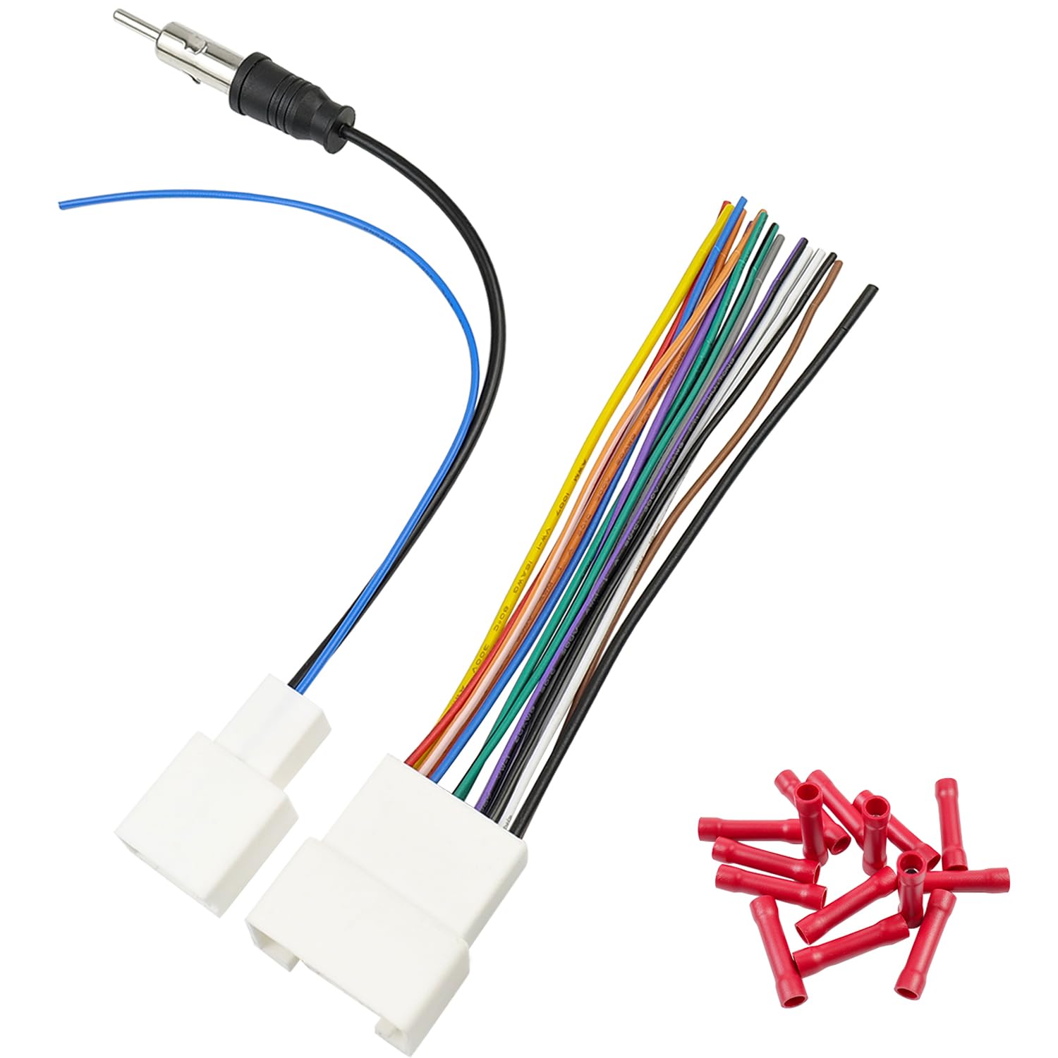 Jayubien Radio Wiring Harness Jbl Adapter Replacement For Toyota Highlander Sequoia Tundra Camry Corolla Vios Prado 20Pin Car St