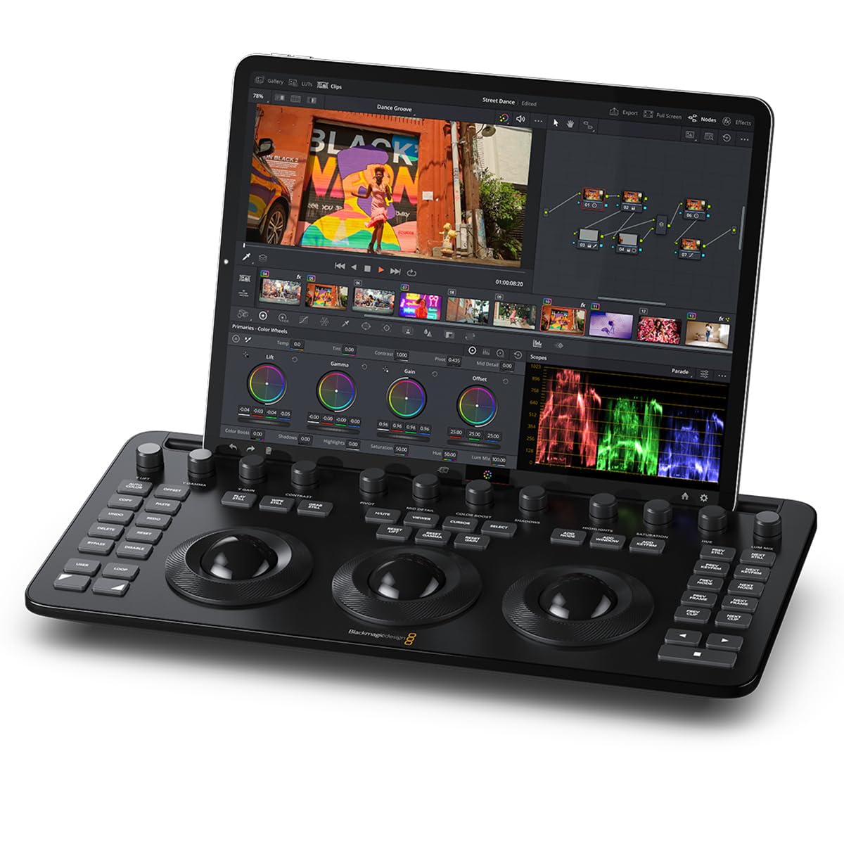 Blackmagic Design Davinci Resolve Micro Color Panel With Bluetooth And Usb-C Connectivity (Black)