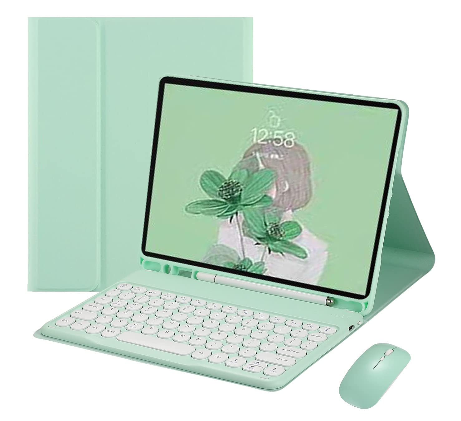 YEEHi iPad Pro 12.9 6th Generation 2022 Keyboard Case with Mouse, iPad Pro 12.9 inch 5th/4th/3rd Generation Color Keyboard Round
