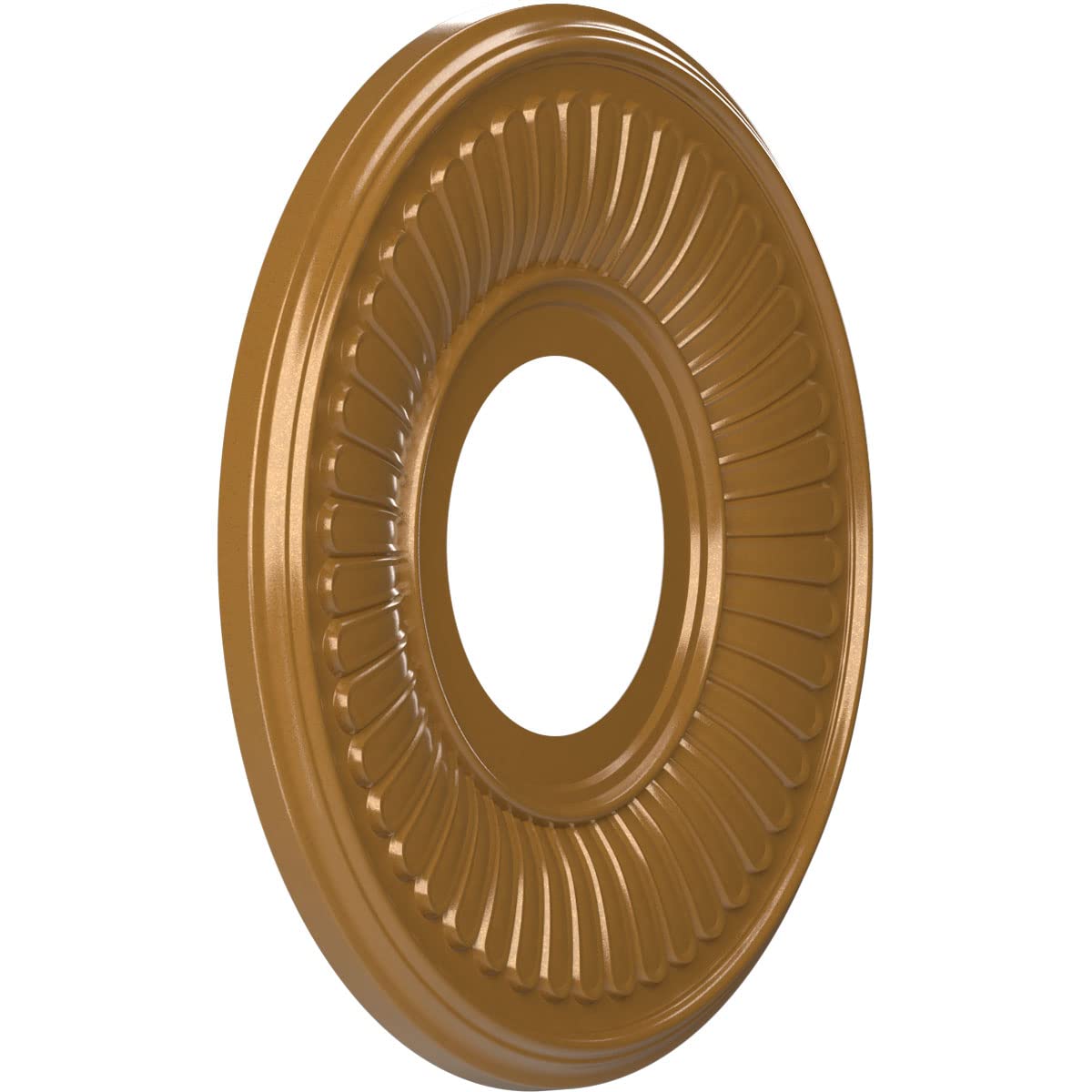 Ekena Millwork Cmp10Bedvg Berkshire Thermoformed Pvc Ceiling Medallion (Fits Canopies Up To 4 1/2), 10Od X 3 1/2Id X 3/4P, Unive