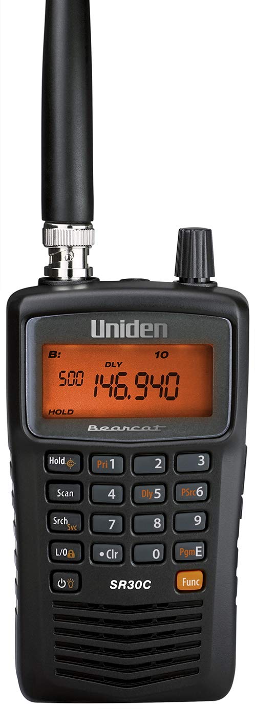 Uniden Bearcat SR30C, 500-Channel Compact Handheld Scanner, Close Call RF Capture, Turbo Search, PC programable, NASCAR, Racing,