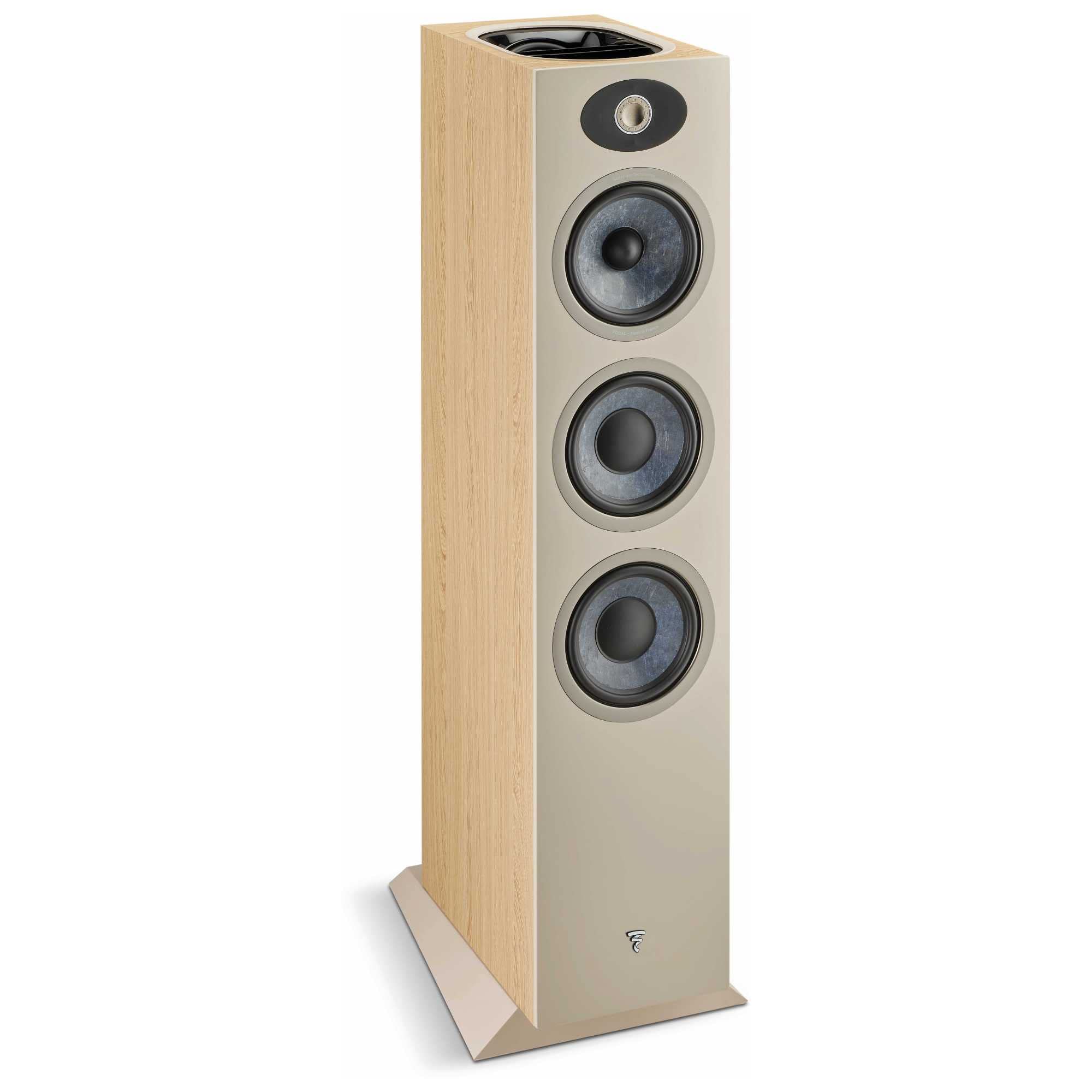 Focal Theva N3-D - Dolby Atmos Compatible 3-Way Floorstanding Loudspeakers With 6.5-Inch Drivers, Sold Individually, Light Wood