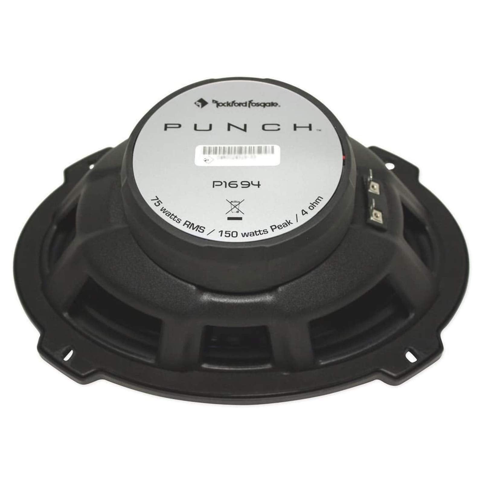 (4) Rockford Fosgate P1694 600 Watt 6X9 Punch Series 4 Way Car Audio Speakers   Flexfit Basket Design   Oem Adapter Plate Included Pei Dome Tweeter Butyl Midrange Rubber Surround