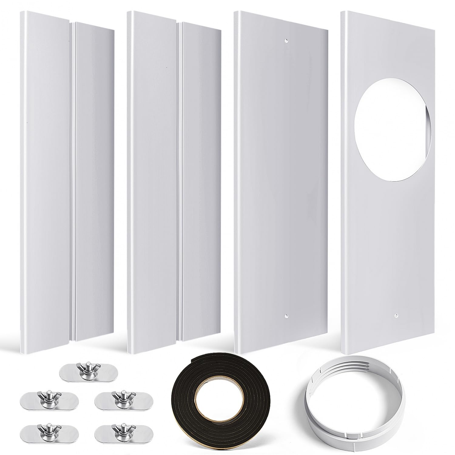 Yoleshy Portable Air Conditioner Window Kit With Coupler Adjustable Window Seal For Ac Unit, Sliding Ac Vent Kit For Exhaust Hos