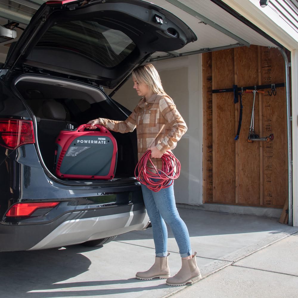 Powermate Pm2000I 2,000 Watt Gas Powered Portable Inverter Generator   Quiet Performance   Ideal For Home, Camping, Rv And Outdo