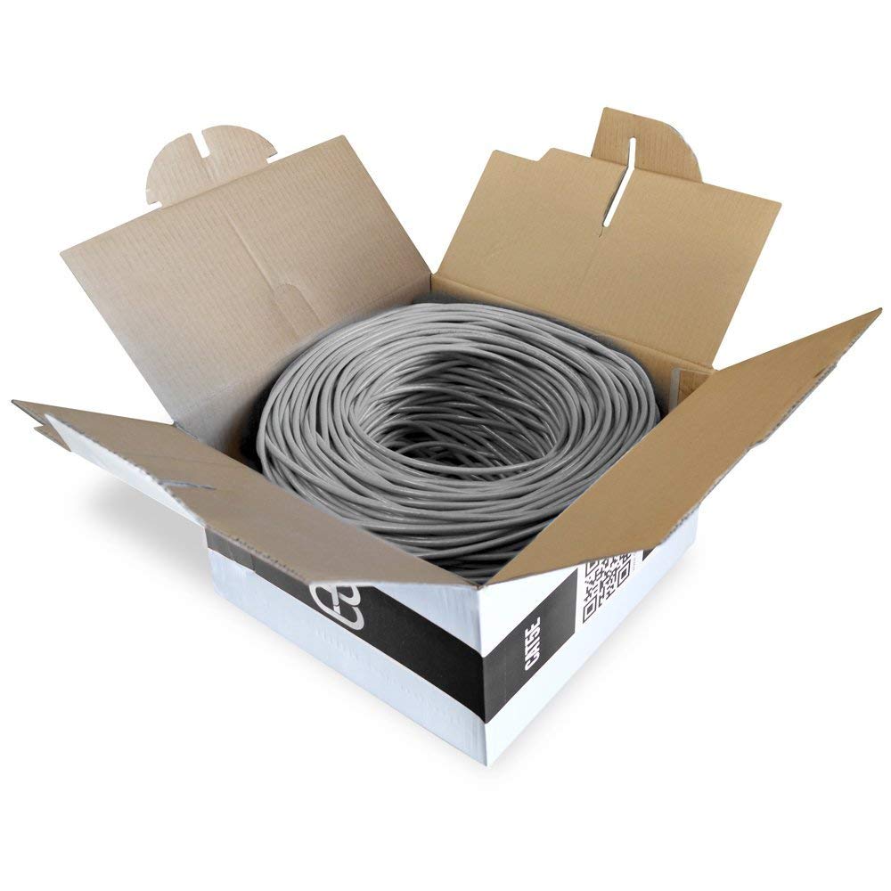 Dripstone-600002 1000Ft Cat5E 4/Utp Ethernet Lan Cable 24Awg Network Wire (Gray)
