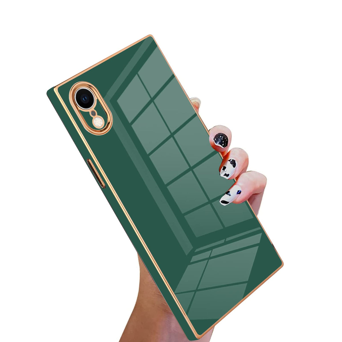 Kanghar Square Case Compatible With Iphone Xr Luxury Cute Plating Design Square Case Full Body Anti Scratch Shockproof Bumper Pr