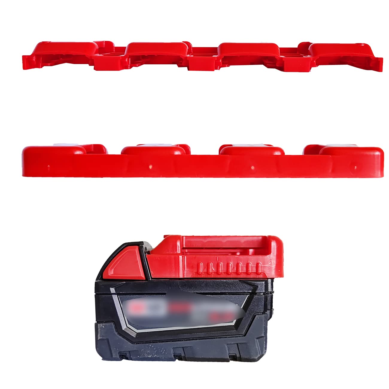 Wolgnki 2Pcs Battery Holder 4 Slot Bulk Battery Garage Organizer Mount Fit For Milwaukee M18 Battery