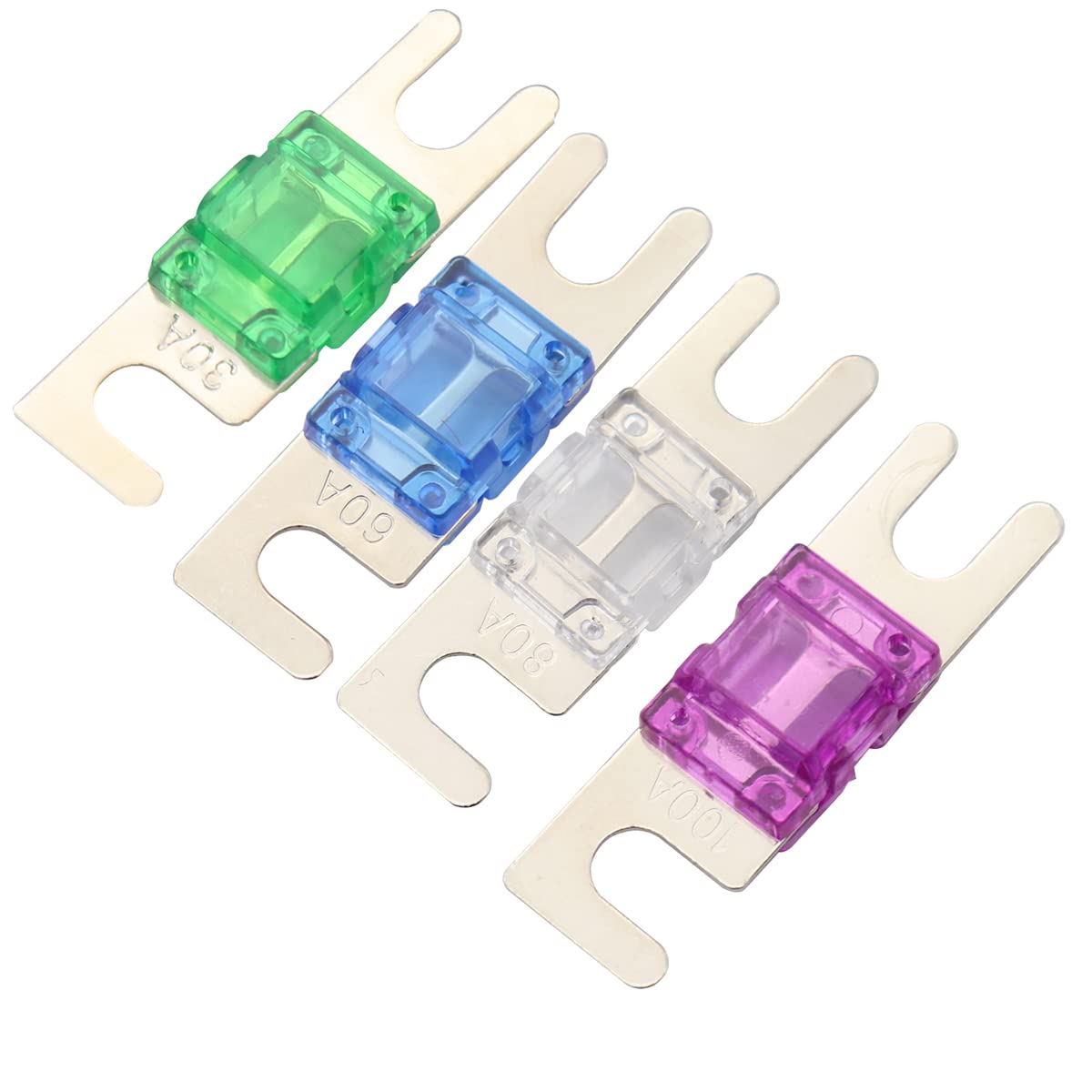 Tiyang 2 Way Anl Amp Fuse Block Car Audio Subwoofer Amplifier 4Gauge In 8 Gauge Out Fuse Distribution Blocks Anl Holder With 30A