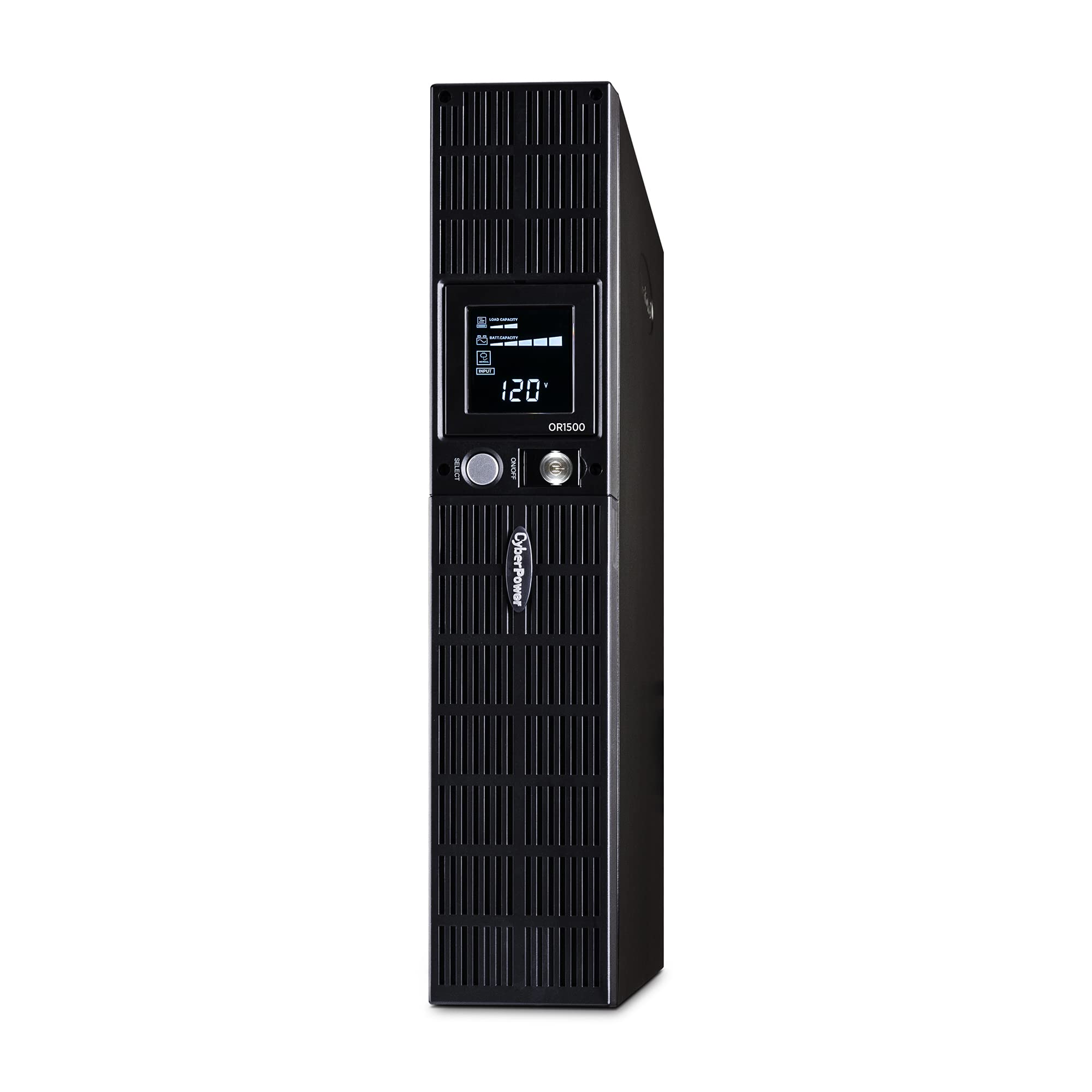 Cyberpower Or1500Lcdrt2U Smart App Lcd Ups System, 1500Va/900W, 8 Outlets, Avr, 2U Rack/Tower