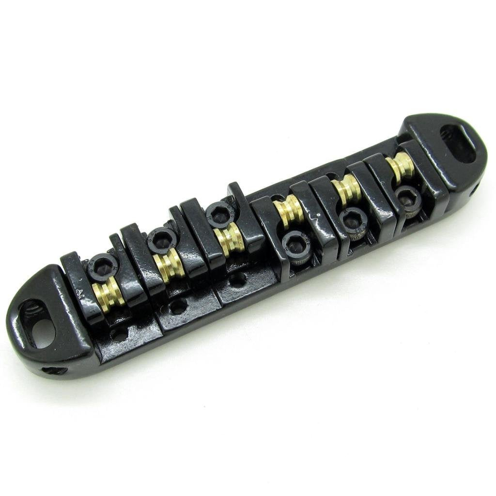 Jd.Moon Roller Saddle Bridge Abr-1 Tune-O-Matic Bridge Tailpiece Bridge For Les Paul Guitar (Black)