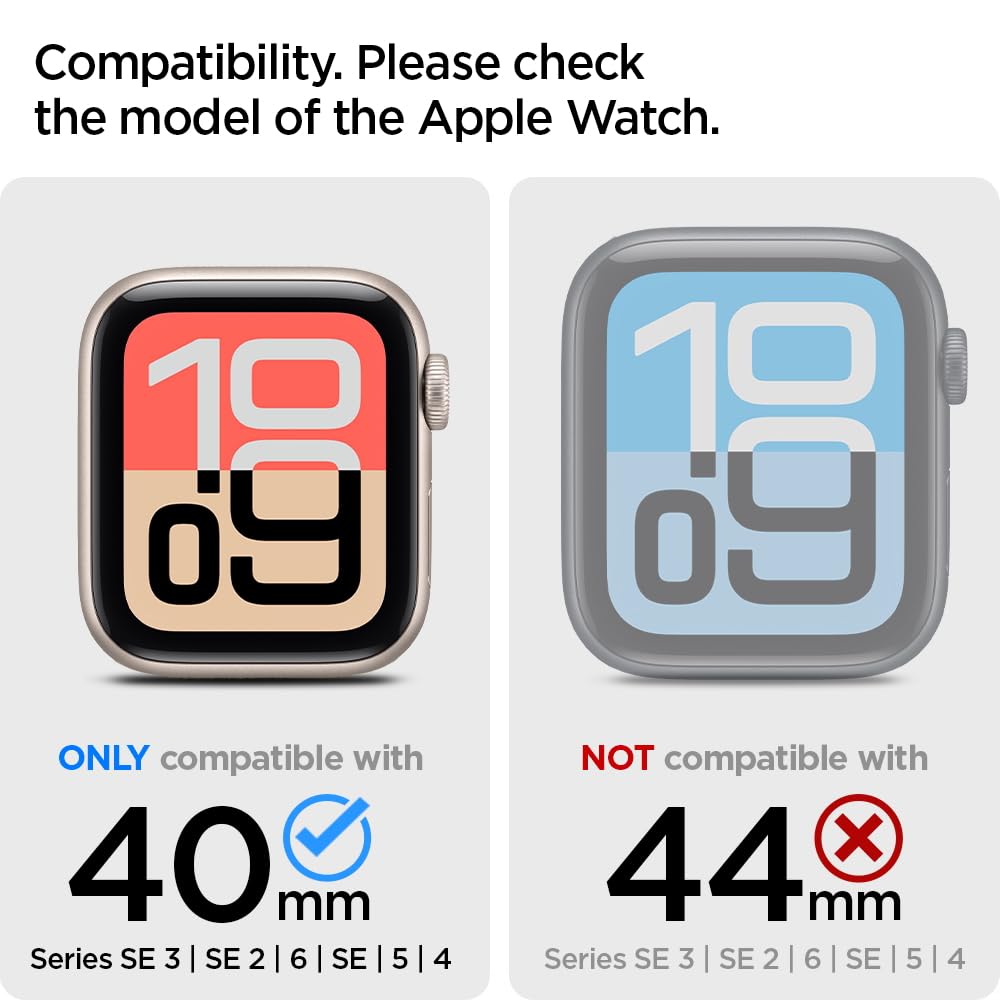 Spigen Ultra Hybrid Designed For Apple Watch Screen Protector Case Series Se3/Se2/6/Se/5/4 (40Mm) - Crystal Clear