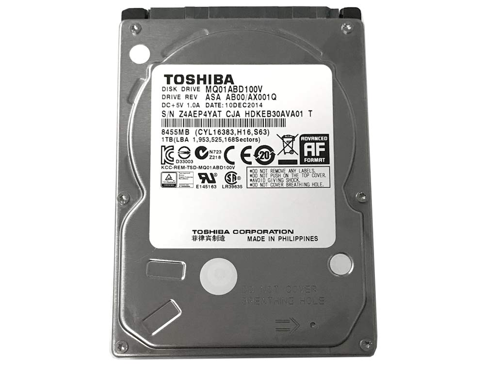 Toshiba 1TB 5400RPM 2.5 Inch Notebook Hard Drive