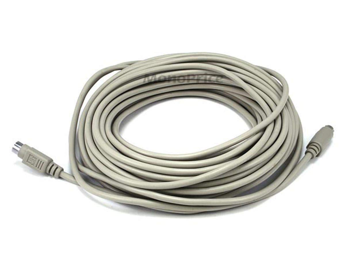 Monoprice Ps/2 Cable   50 Feet   Mdin 6 Male To Female