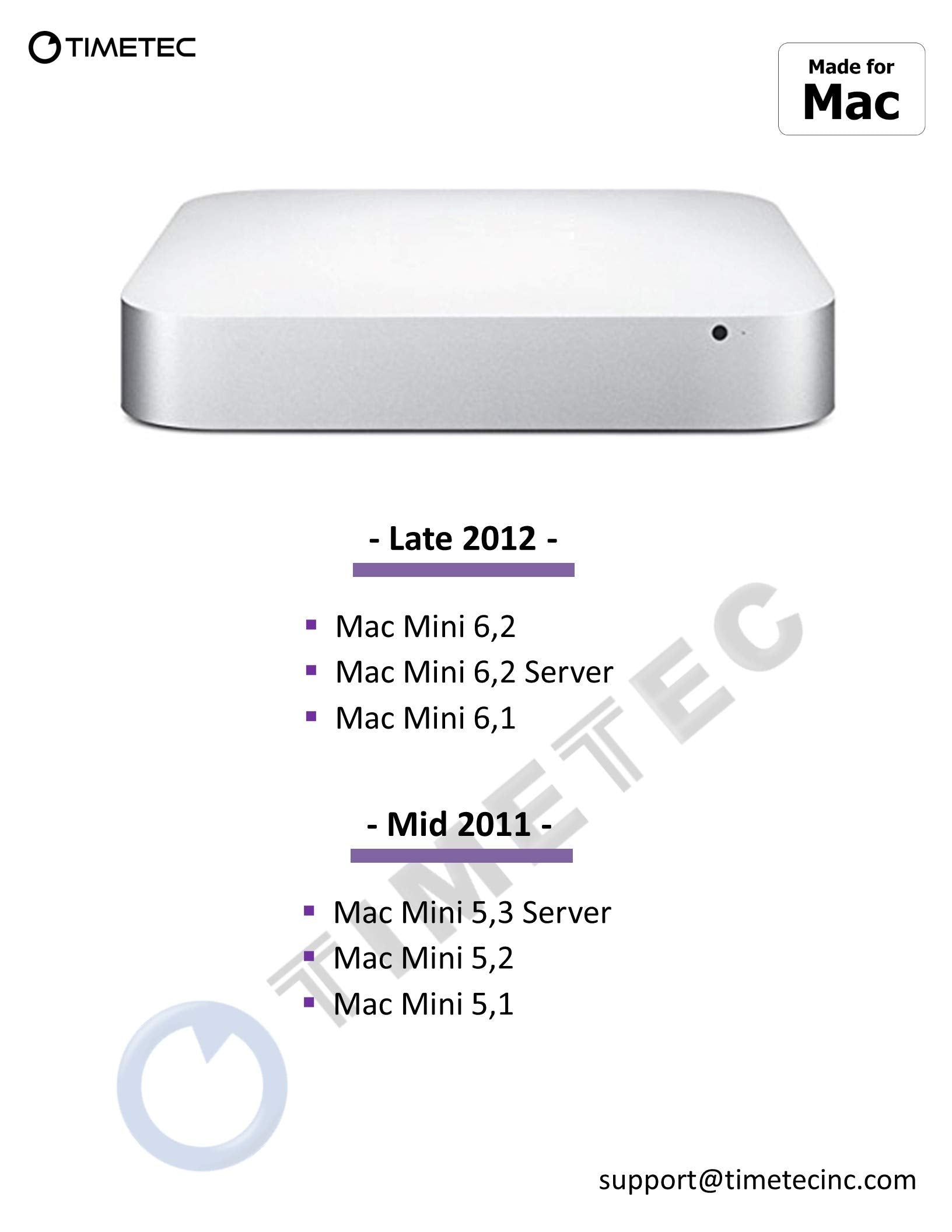 Timetec 8Gb Kit(2X4Gb) Compatible For Apple Ddr3L 1600Mhz For Mac Book Pro (Early/Late 2011,Mid 2012), Imac(Mid 2011,Late 2012,E