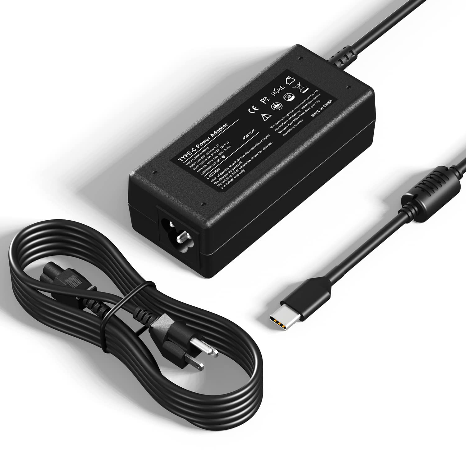 45W Usb C Type C Chromebook Charger Laptop Fast Charging Power Adapter, Widely Compatible With Hp, Dell, Lenovo, Acer, Asus, Samsung, Google, And More