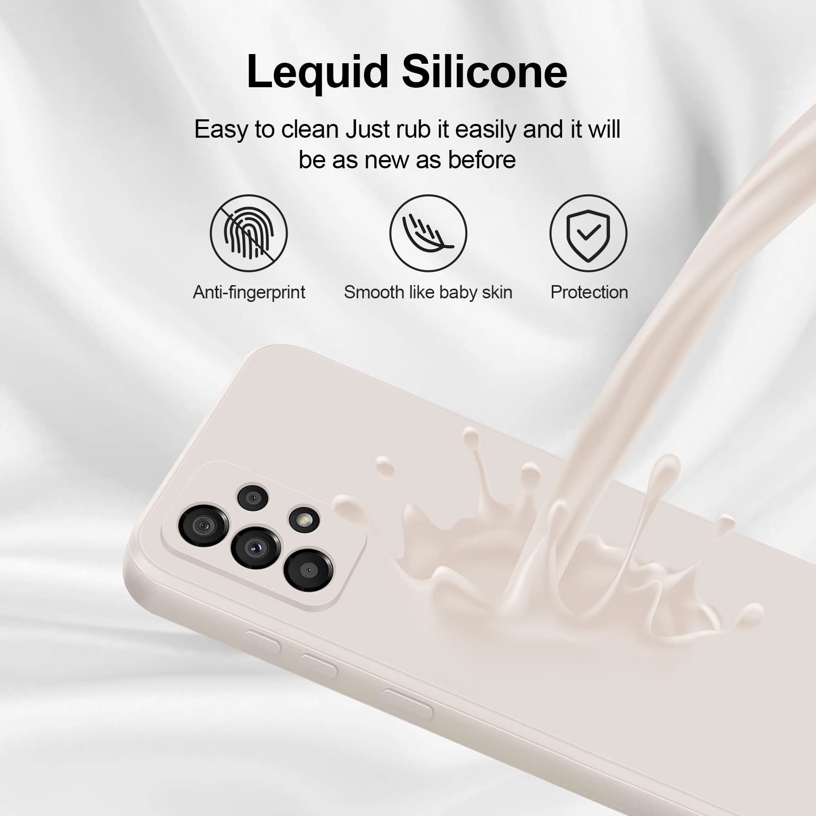 Giiyoon Silicone Case Compatible With Samsung Galaxy A53 5G, Full Body Silky Soft Touch Phone Case With Camera Protection, Shock