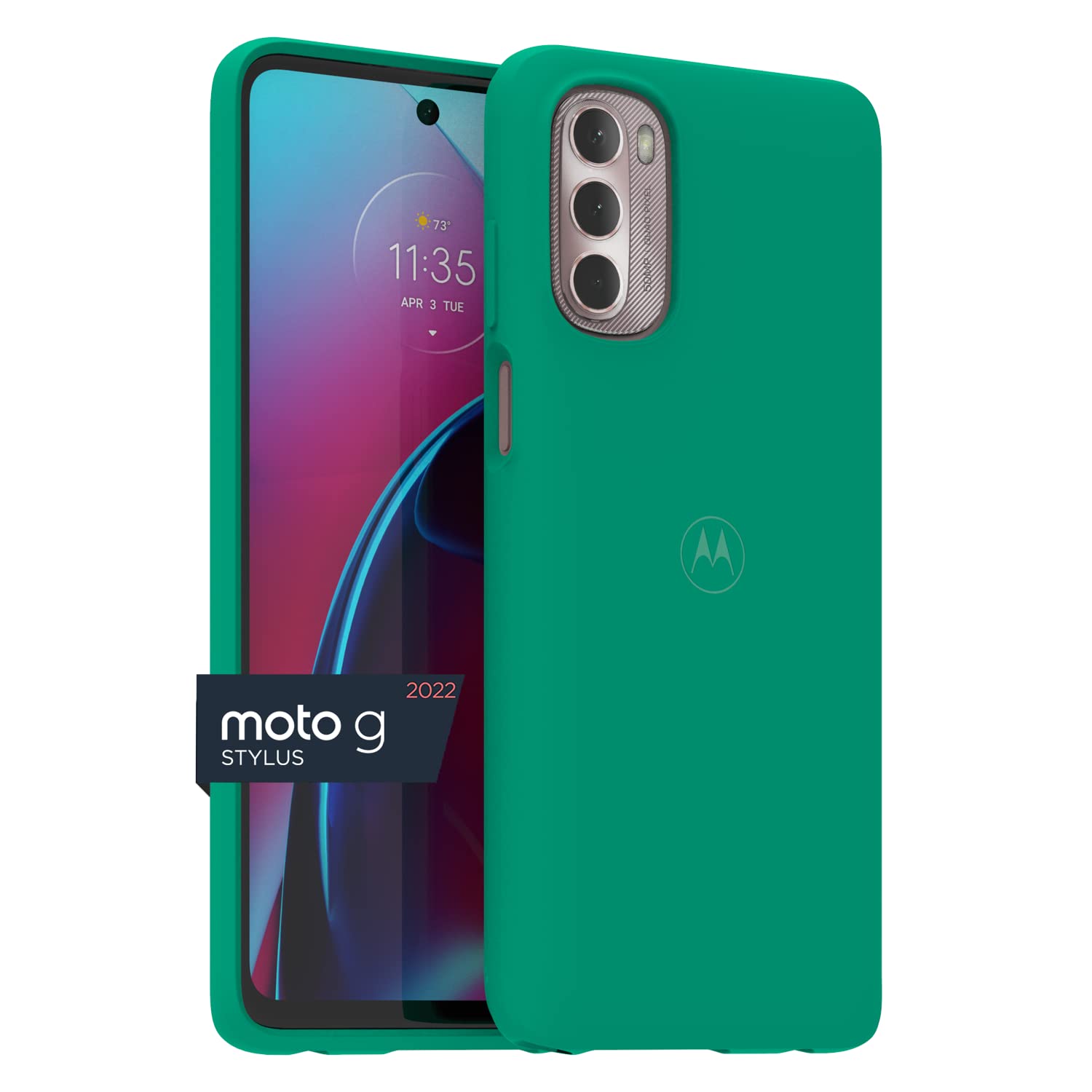 Motorola Moto G Stylus (2022) Protective Case  Precision Fit, Stylish Shock Absorbing Phone Cases   Emerald/Green [Not For 2022