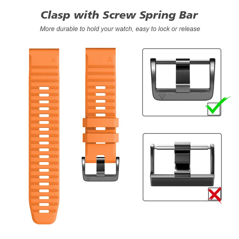 Notocity Compatible With Fenix 6 Pro Band 22Mm Easy Fit For Fenix 5/Fenix 5 Plus/Fenix 6/Fenix 6 Pro/Forerunner 935/Forerunner 9