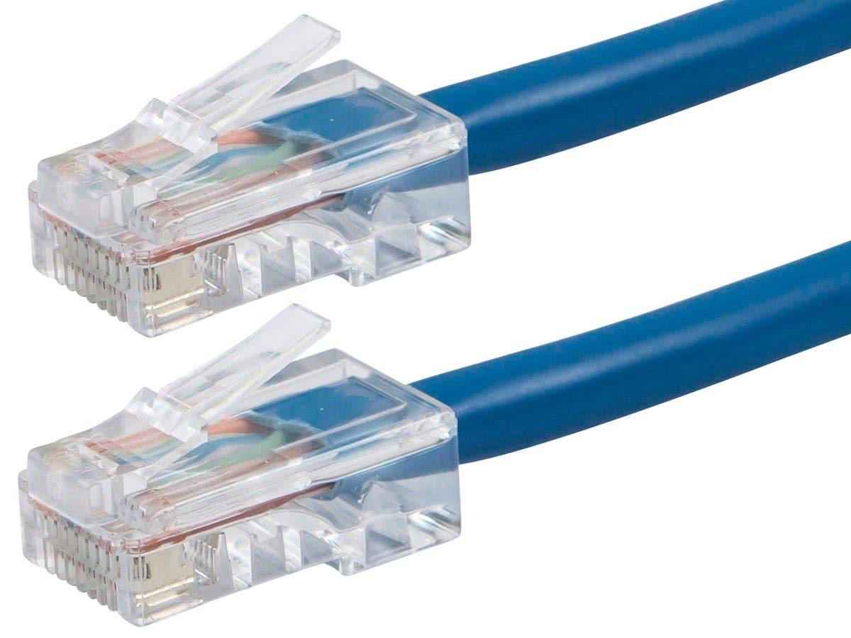 Zeroboot Series Cat6 24Awg Utp Ethernet Network Patch Cable, 7Ft Blue