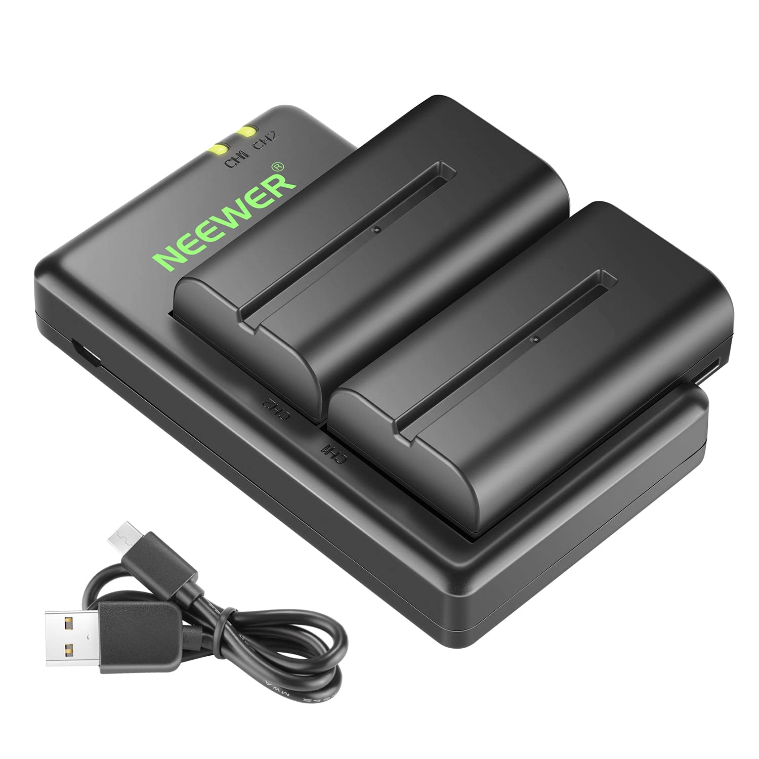 Neewer Np F550 Battery Charger Set Compatible With Sony Np F970 F750 F770 F960 F550 F530 F330 F570 Ccd Sc55 Tr516 Tr716 Tr818 Tr