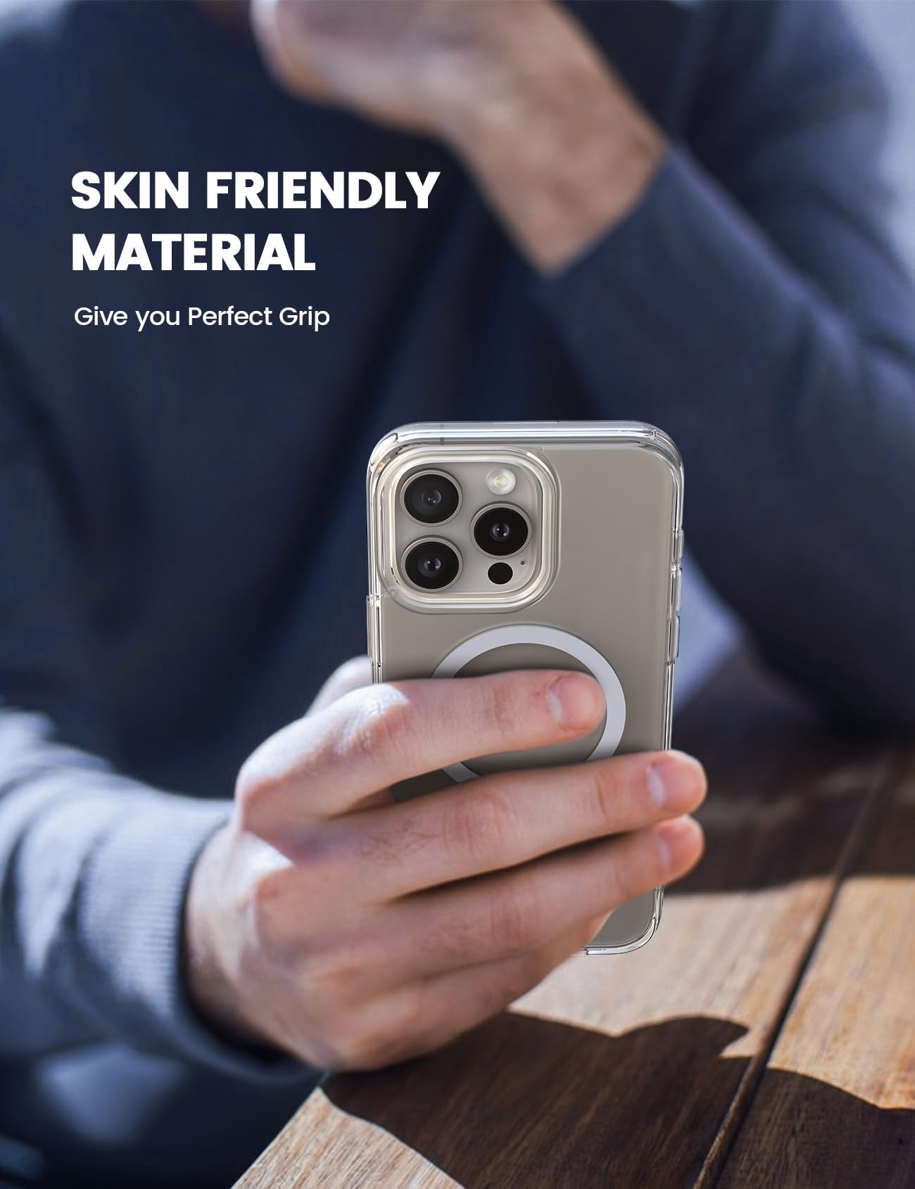 Lamicall Magnetic Case For Iphone 16 Pro Max, For Magsafe   [Clear & Anti Yellow][Military Grade Drop Protection][Scratch Resist