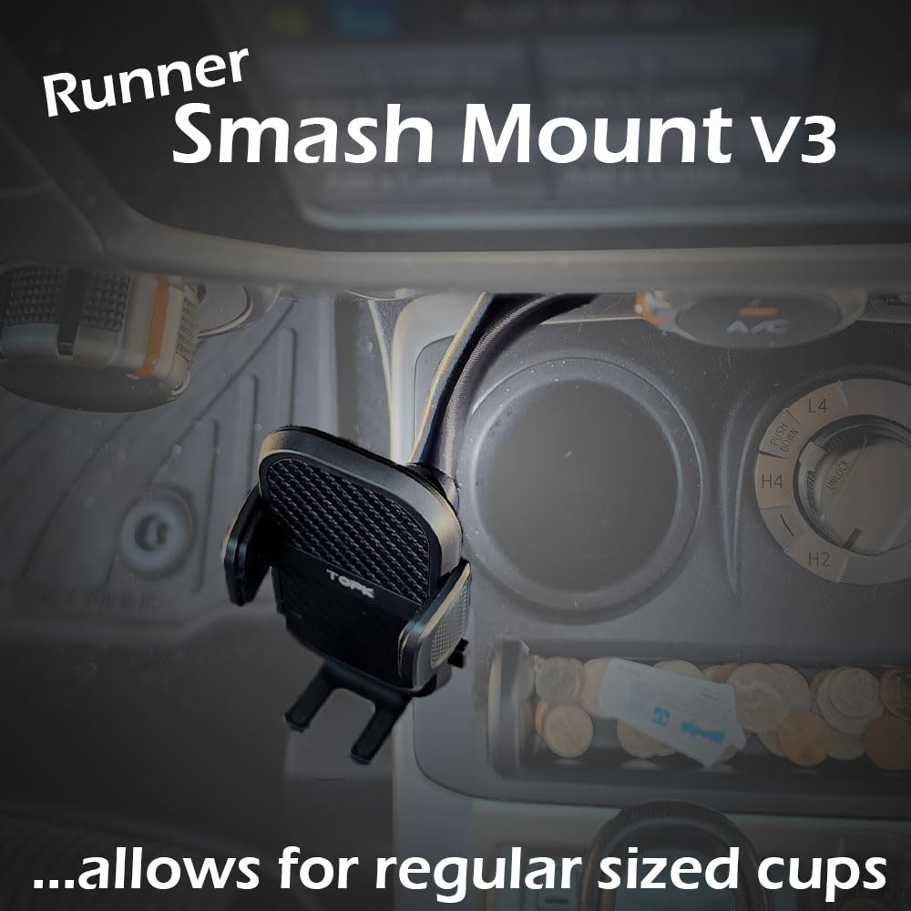 Never Inside The Runner Smash Mount V3 5Th Gen 4Runner Phone Mount W/Basic Phone Holder