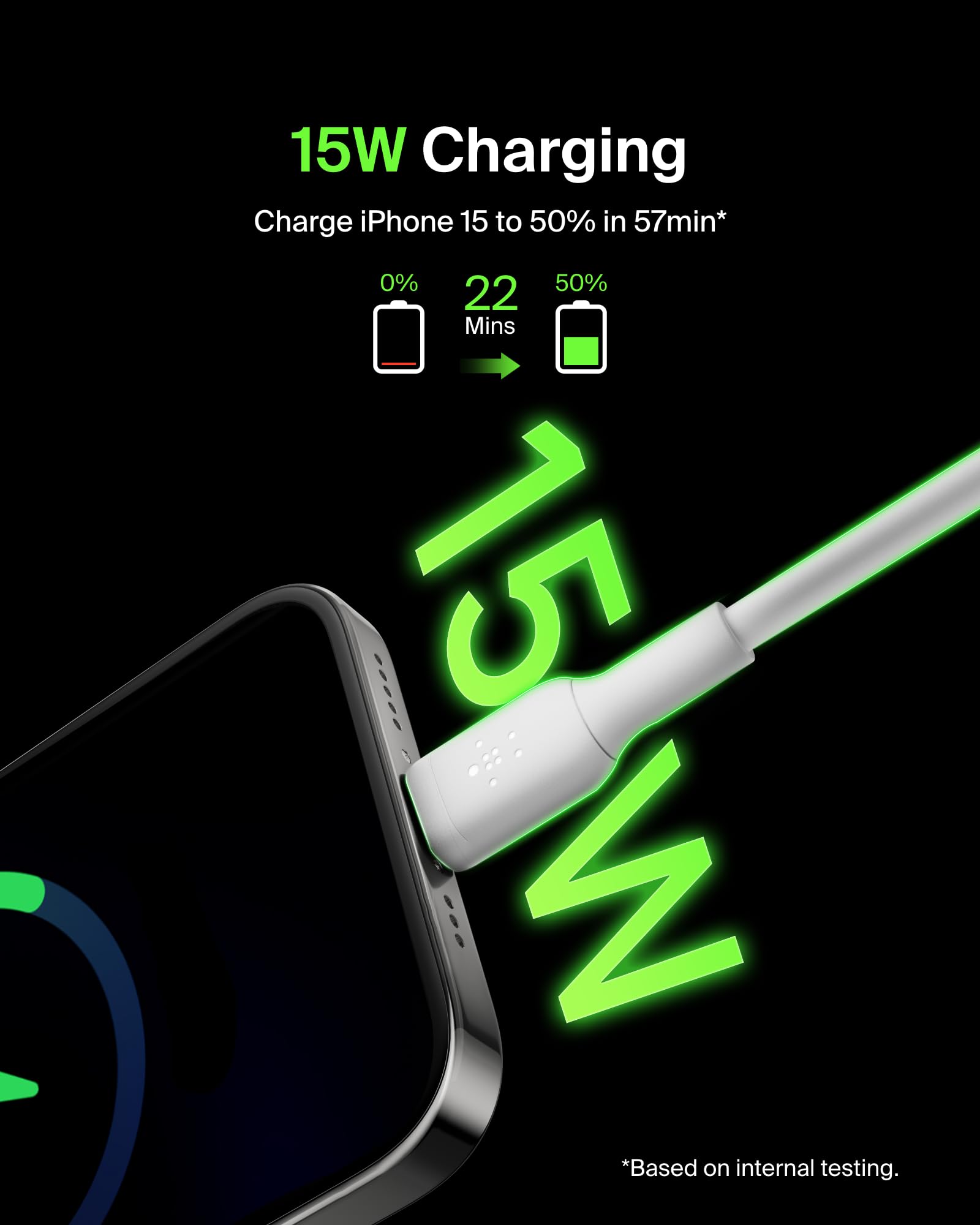 Belkin BoostCharge USB C Cable (1M/3.3ft), USB C to USB A Cable, USB Type C Cable for iPhone 16 Series, Samsung Galaxy S25, S25+, Pixel 8, iPad Pro, Nintendo Switch, Carplay, & More   White (2 Pack)