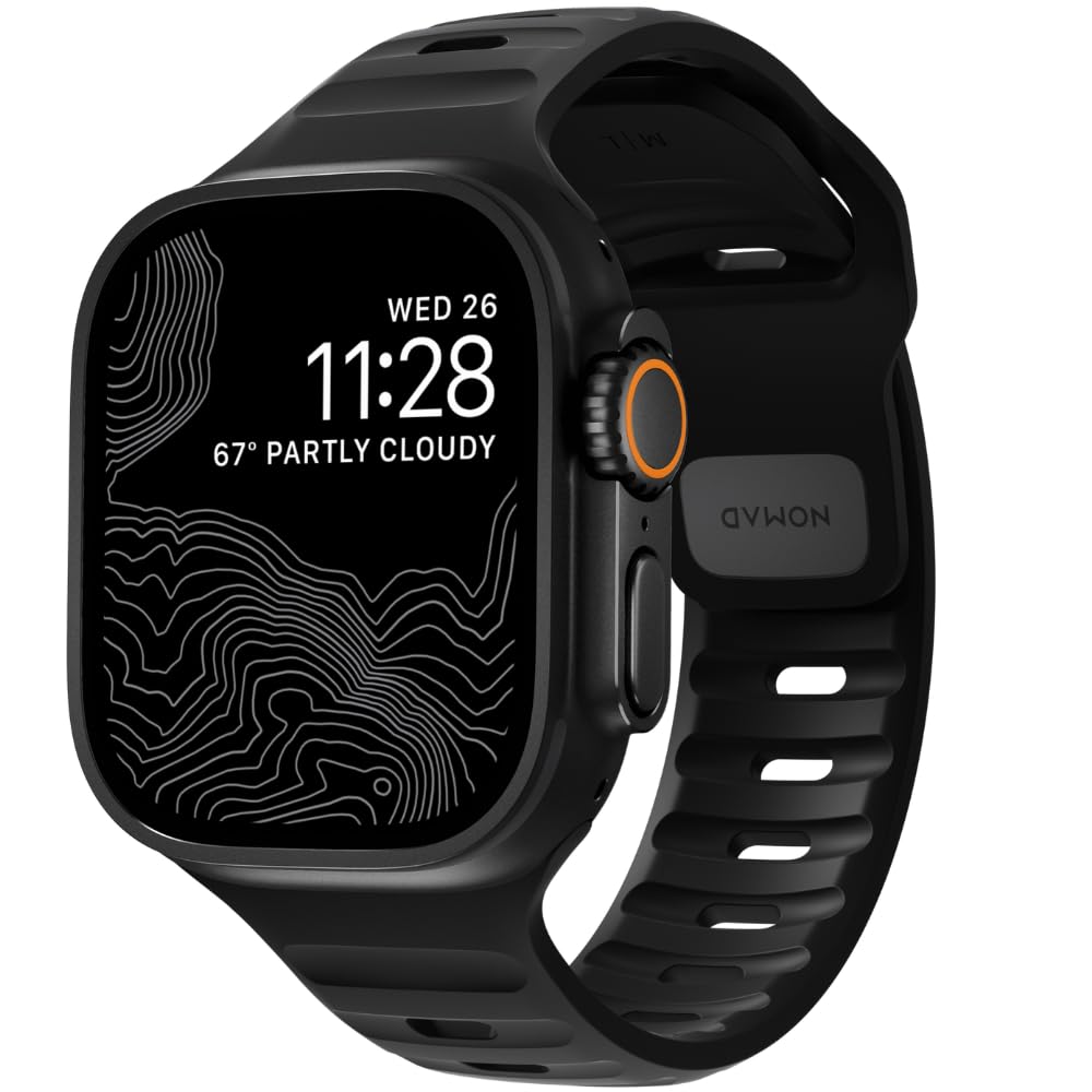Nomad Sport Band - 45mm | Black Apple watch ultra 2 band, Designed to give your Apple Watch a modern and athletic look for inten