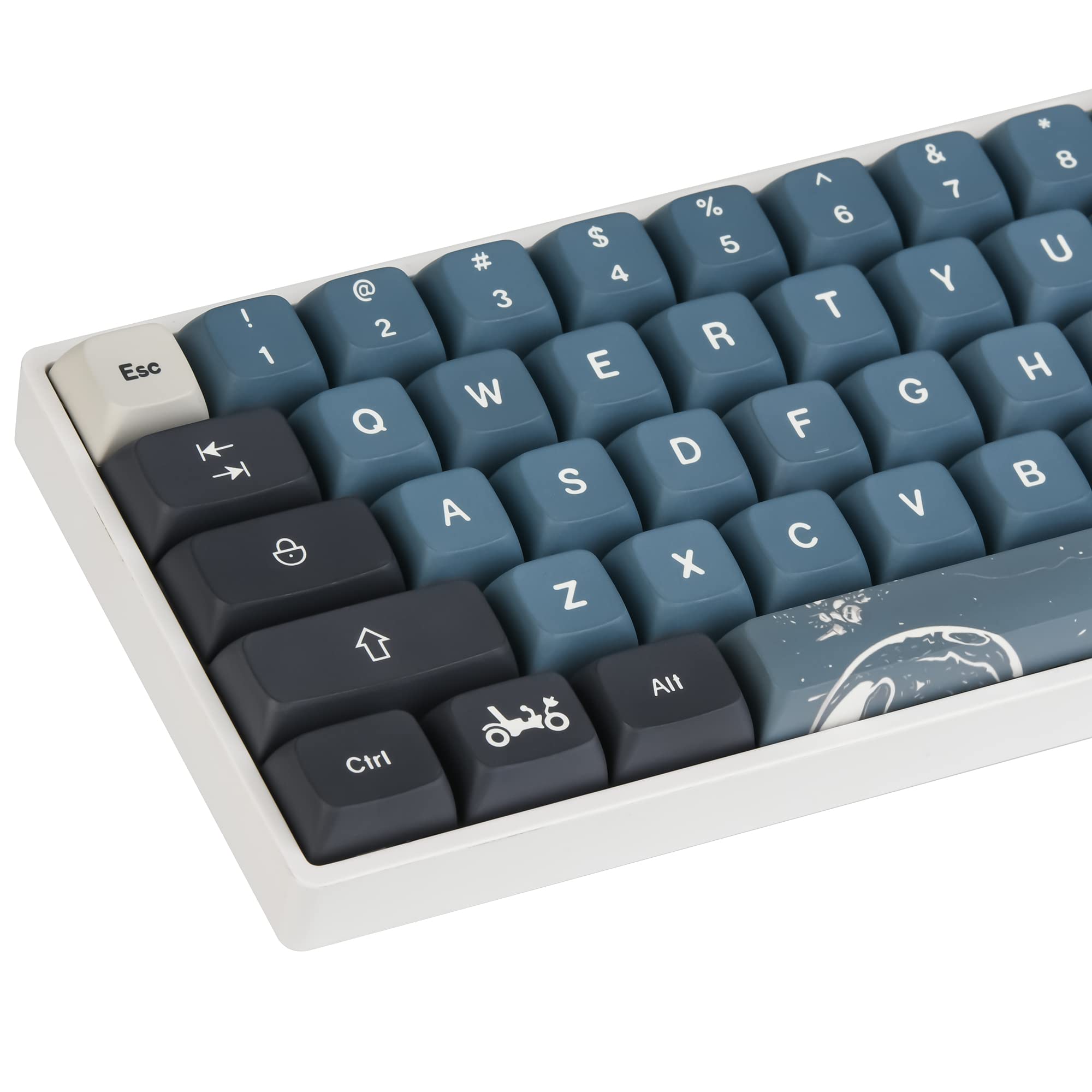 Surmen Pbt Keycaps Xda Keycaps Dye Sublimation 60% Custom Keycaps 60 Percent For Cherry Mx Switches Mechanical Keyboard(Apollo)