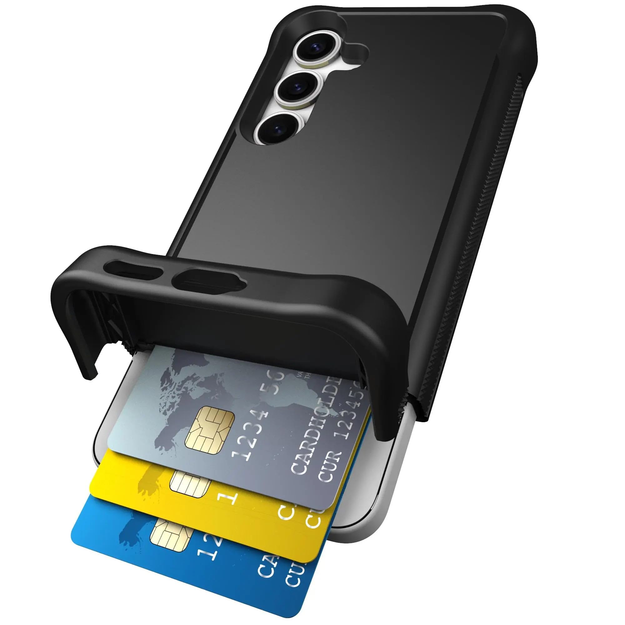 Scooch for Samsung Galaxy S25 Case with Card Holder, Wingmate Wallet Case with Hidden Card Slot and RFID Protection, Holds up to
