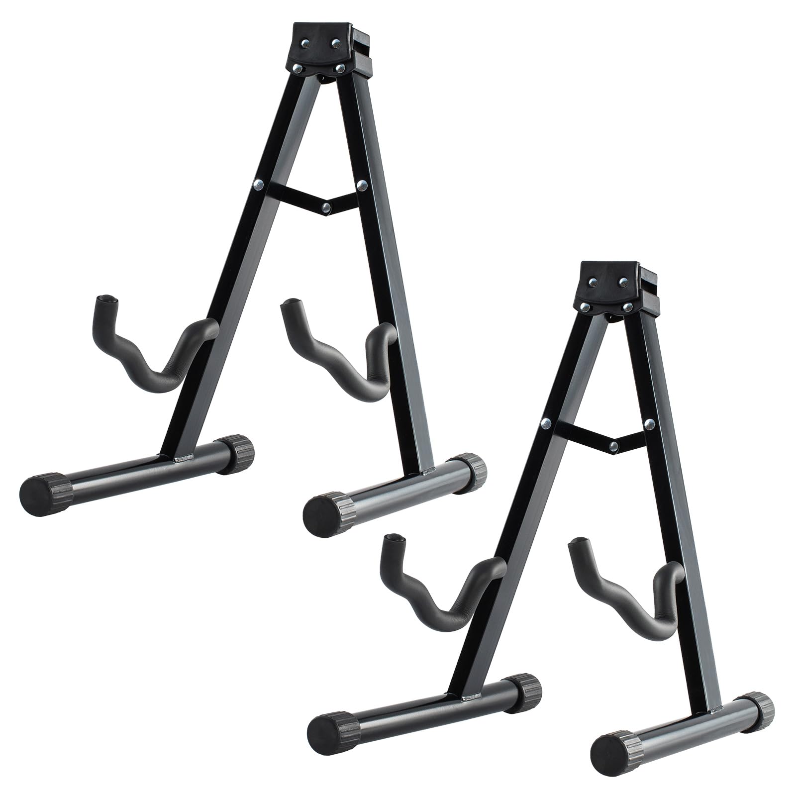 Mosen Guitar Stand, 2 Pack Foldable A Frame Guitar Stand With Non Slip Rubber And Foam Arms For Acoustic Classical And Electric