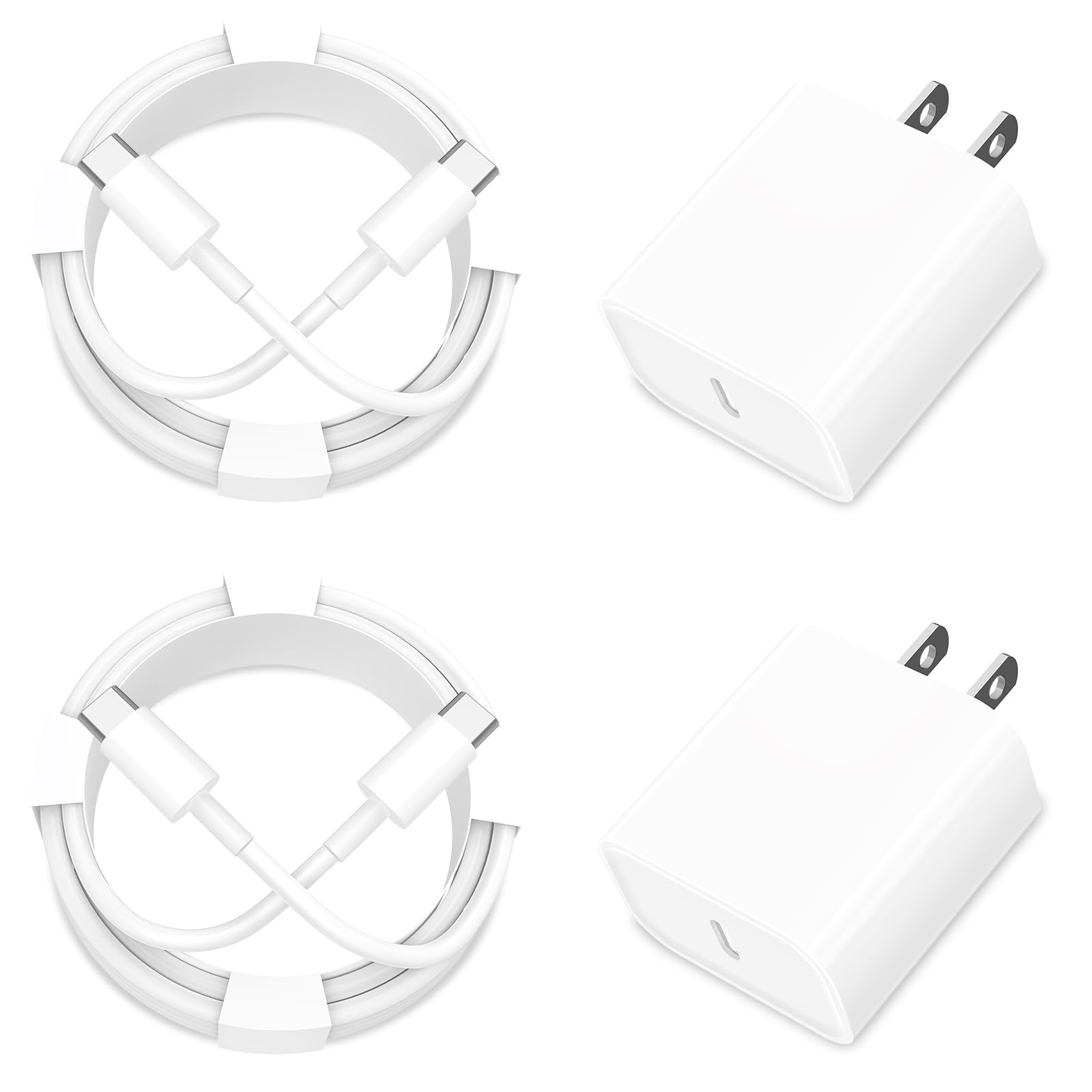 ?Mfi Certified?Iphone 16 Charger Fast Charging, Stuffcool 2Pack 20W Pd Usb C Power Adapter Type C Wall Charger With 2Pack 6Ft Type C Cable For Iphone 16 Pro/16 Pro Max/15/15 Pro Max/Ipad Pro/Air/Mini