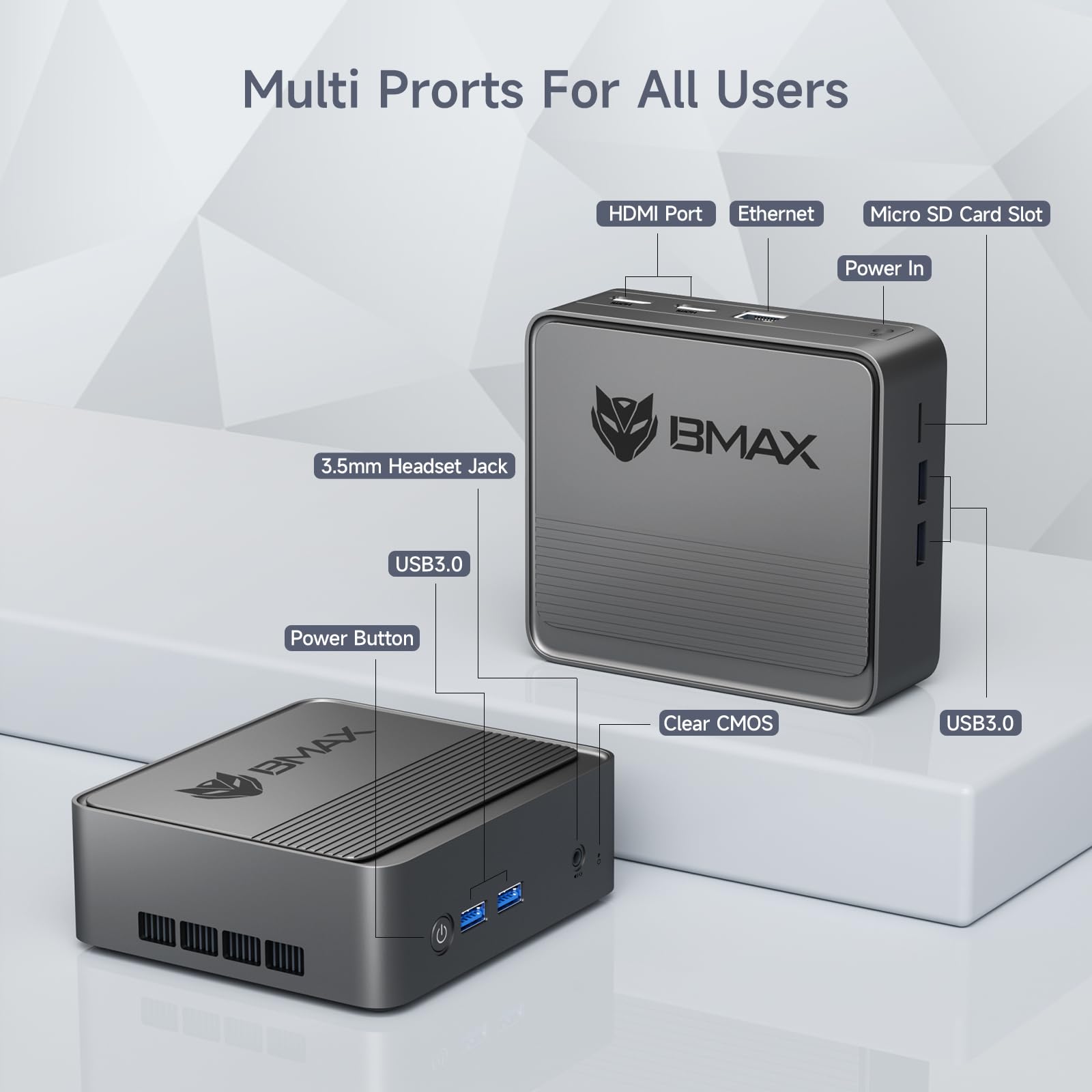 Bmax B3 Mini Pc 256Gb Ssd 8Gb Ddr4, Intel 11Th Gen N5095 Processor (Up To 2.9Ghz) 4C/4T, Auto Power On Mini Desktop Computer Wif