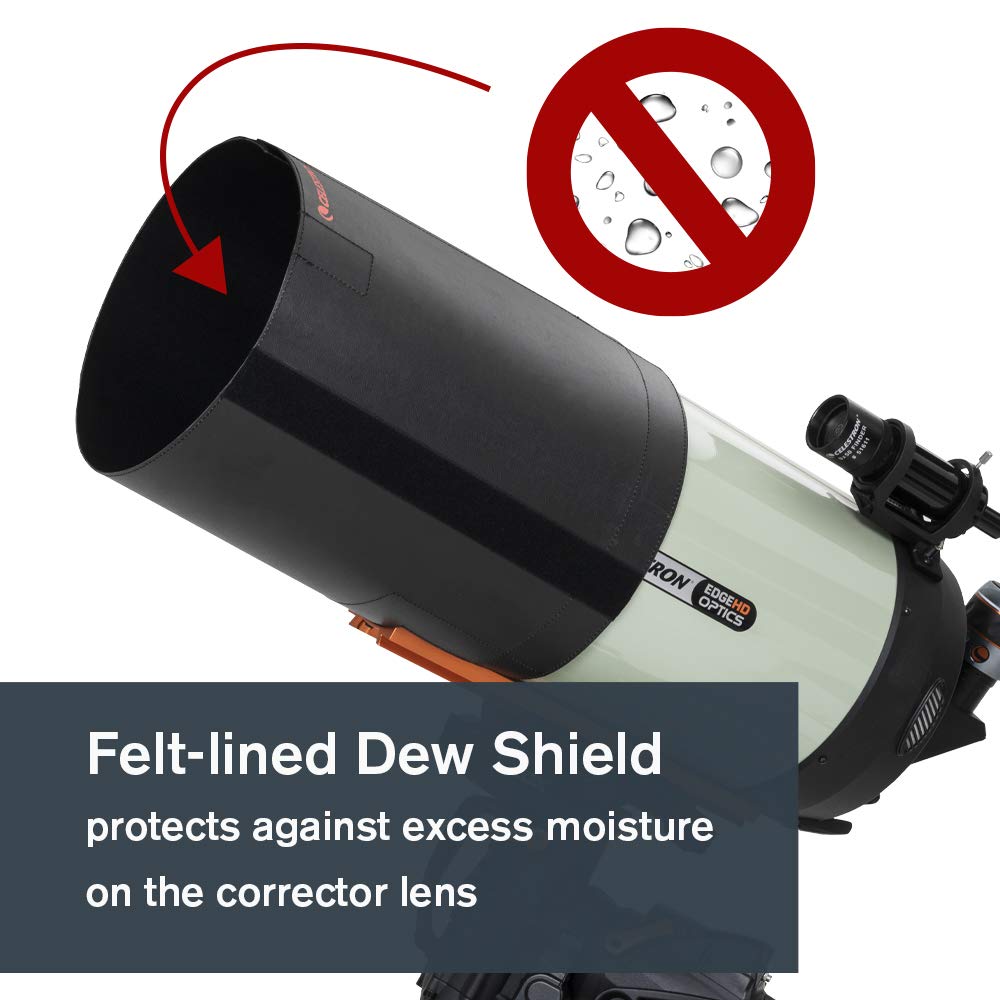 Celestron - Deluxe Telescope Dew Shield - Flexible Dew Prevention - Fits 9.25 And 11