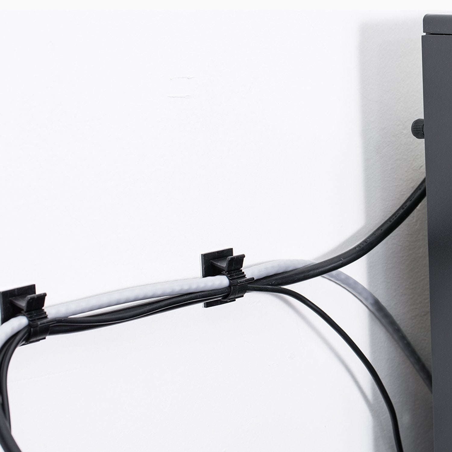 50 Pcs Wire Clips Adhesive Wire Clamps Black Cable Clips Nylon Wire Adjustable Cable Clips Adhesive Cable Management Clips Adjus