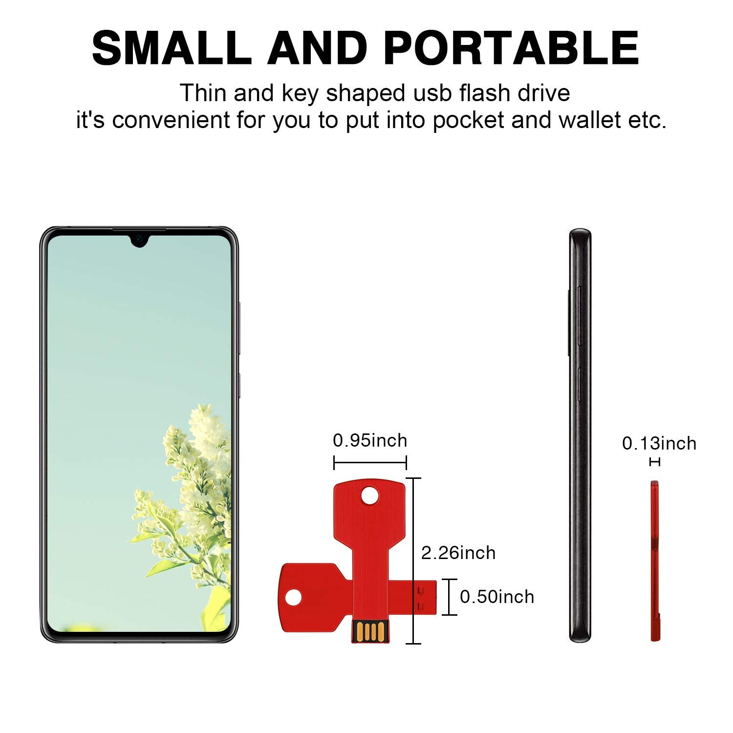 Raoyi 10 Pack 4Gb Usb Flash Drive Usb 2.0 Metal Key Shape Memory Stick Thumb Drive Pen Drive Red