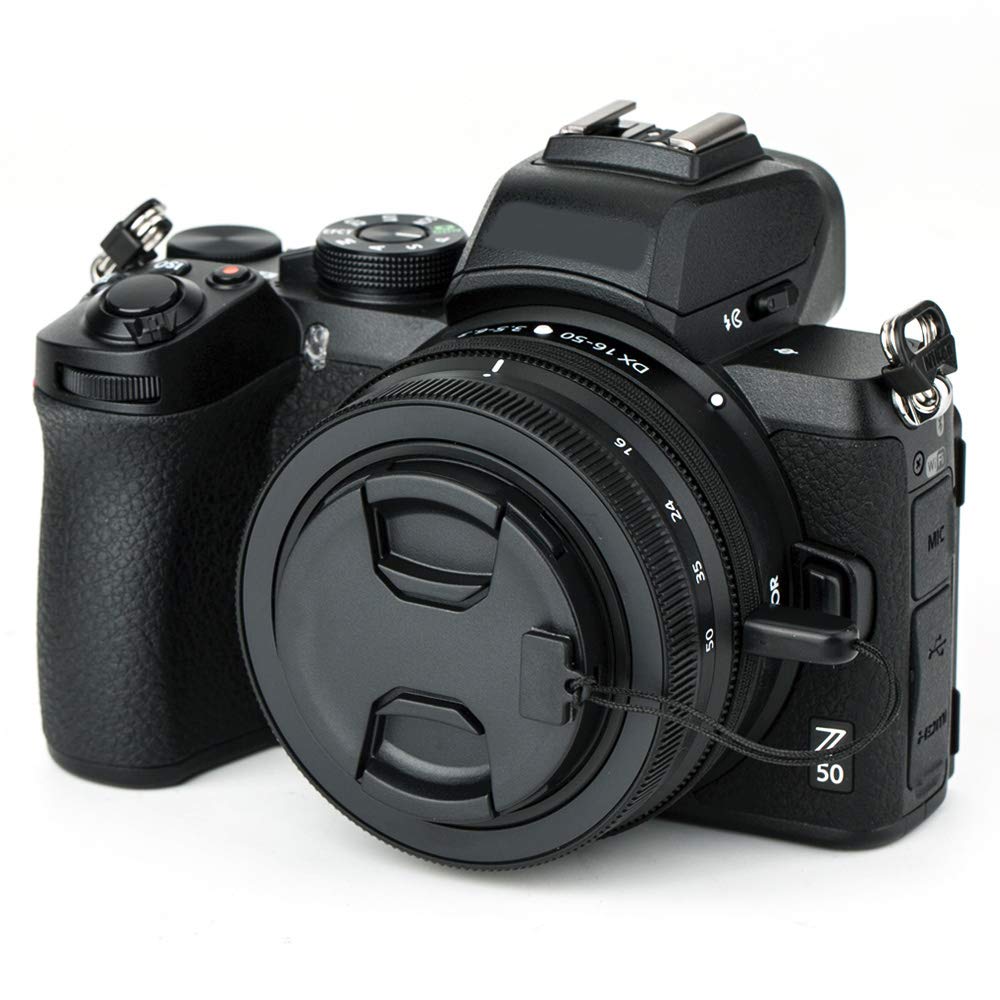 Jjc 2 Pack 46Mm Center Pinch Front Lens Cap Cover With Elastic Lens Cap Keeper For Olympus Panasonic Nikon Canon Sony Fujifilm A