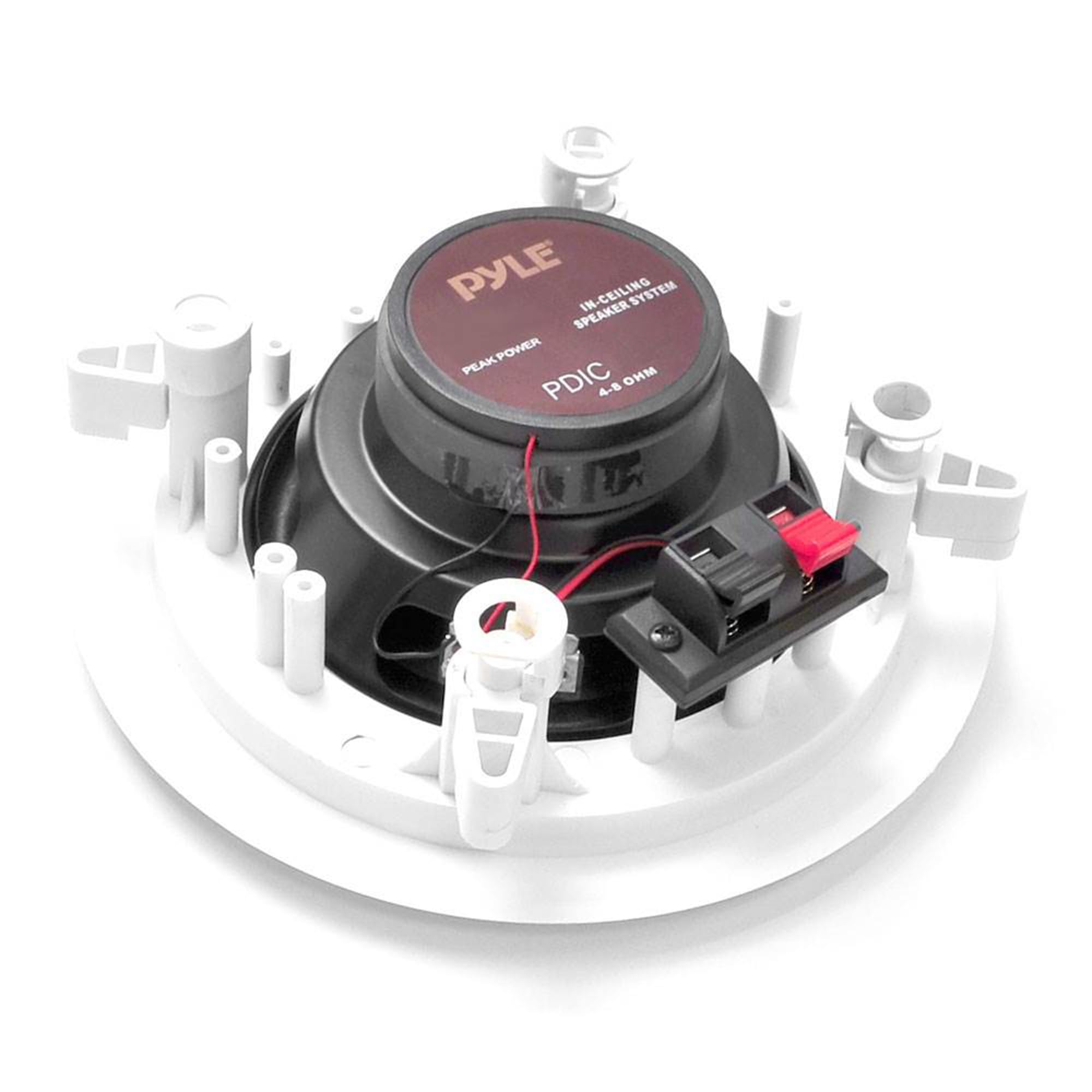 Pyle 6.5    Ceiling Wall Mount Speakers-Pair Of 2-Way Midbass Woofer Speaker 1/2 Polymer Dome Tweeter Flush Design W/70Hz-20Kh