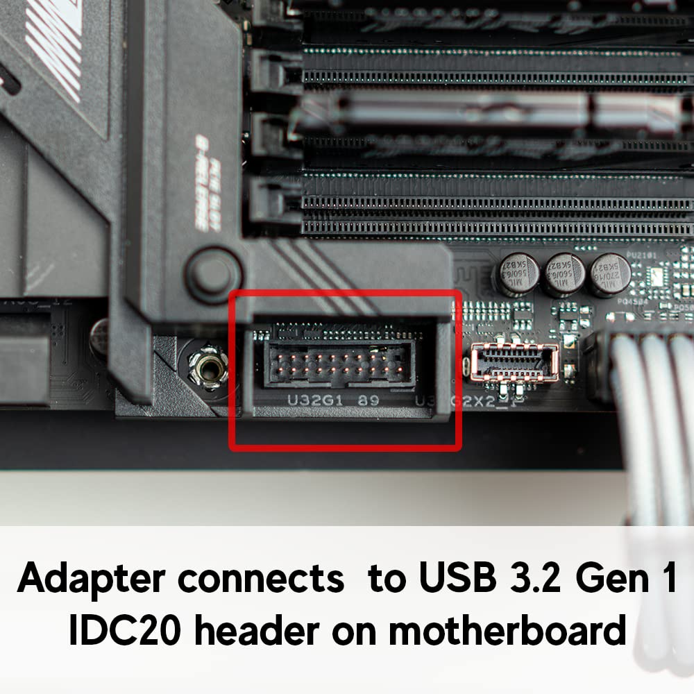 Linkup   Usb 3.2 Gen 2 (Usb 3.1) Internal Adapter 20 Pin Motherboard Header Male To Female 10Gbps For Pc Usb A Ports   Outward Type   Black 24Cm