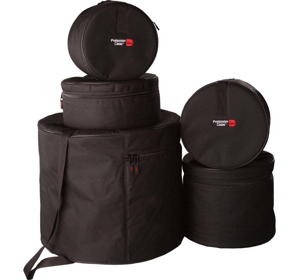 Gator Cases Protechtor Series 5 Piece Padded Drum Bag Set For Fusion Kits; 22'' Kick, 10'' Tom, 12'' Tom, 14'' Tom, 14'' Snare (