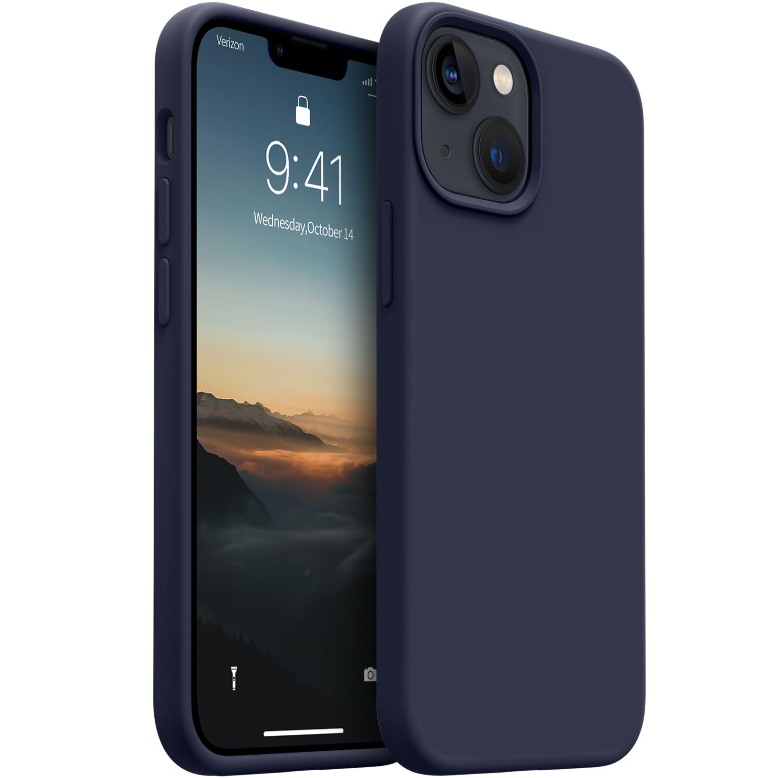 Aotesier Shockproof Designed For Iphone 13 Mini Case, Food Grade Silicone Phone Case With [Soft Anti Scratch Protective Lining]