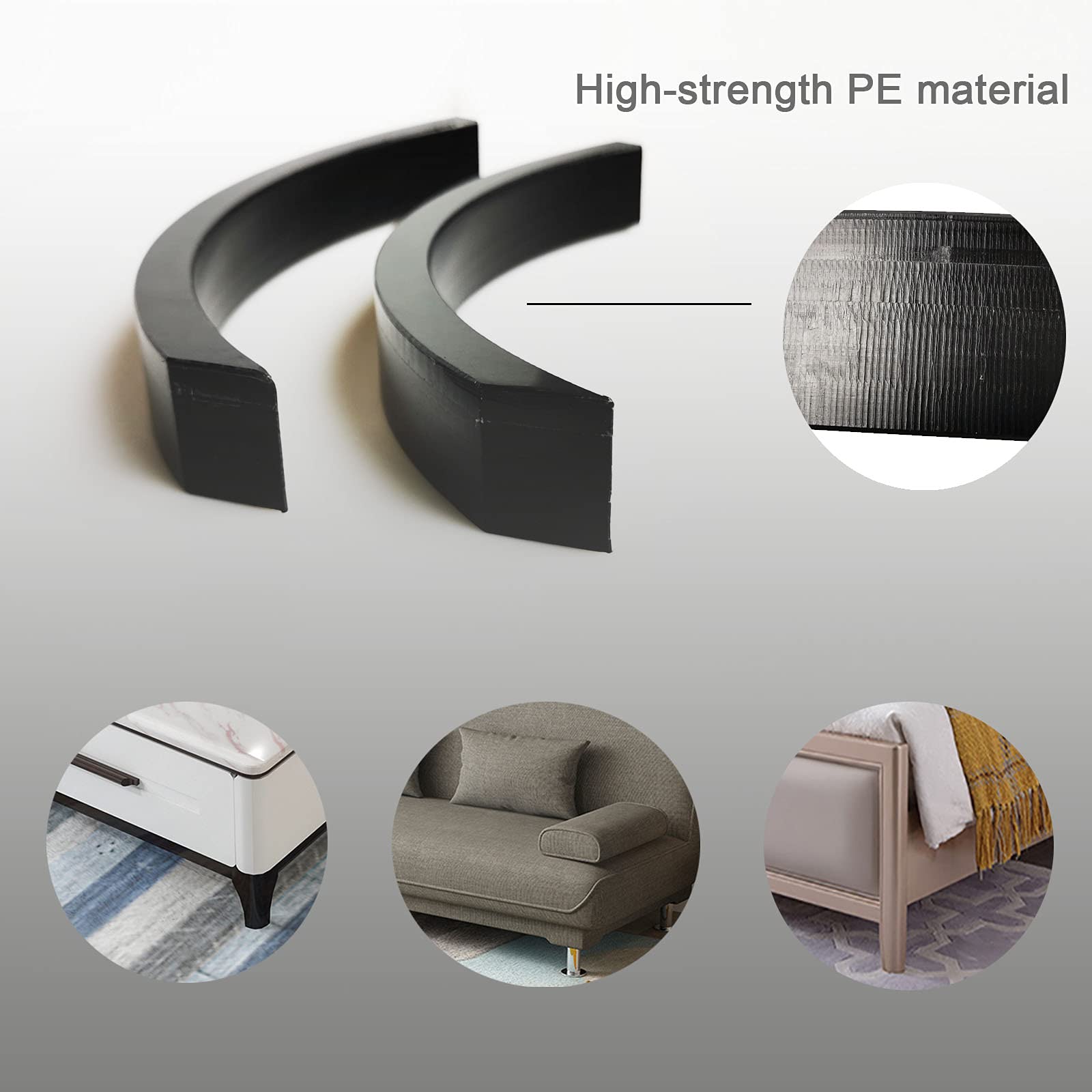 Piaolgyi 2Pcs Bumper Extender For Robot Roomba Vacuum Prevent Vacuum Cleaner From Getting Stuck (Tall 1 Inch)