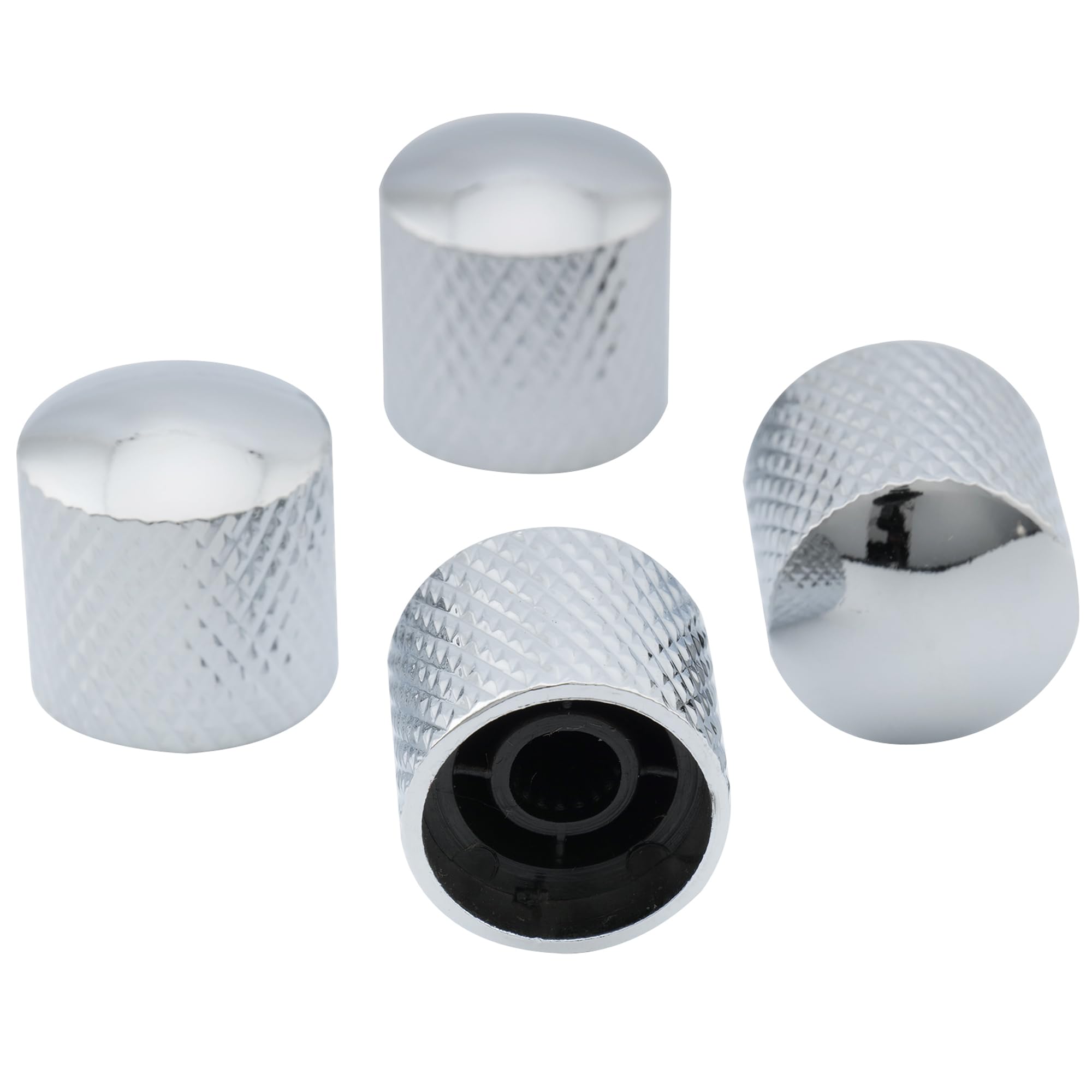 Musiclily Metric 6Mm Metal Guitar Dome Knobs Volume Tone Control Knobs For Fender Telecaster Electric Guitar Precision P-Bass,Ch