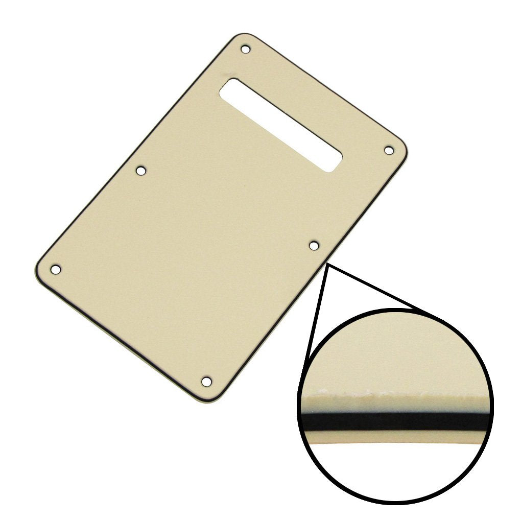 Fleor 3Ply Cream Sss 8 Hole Stratpickguard Guitar Backplate Tremolo Cavity Cover With Screw For Vintage Strat Style Guitar Parts
