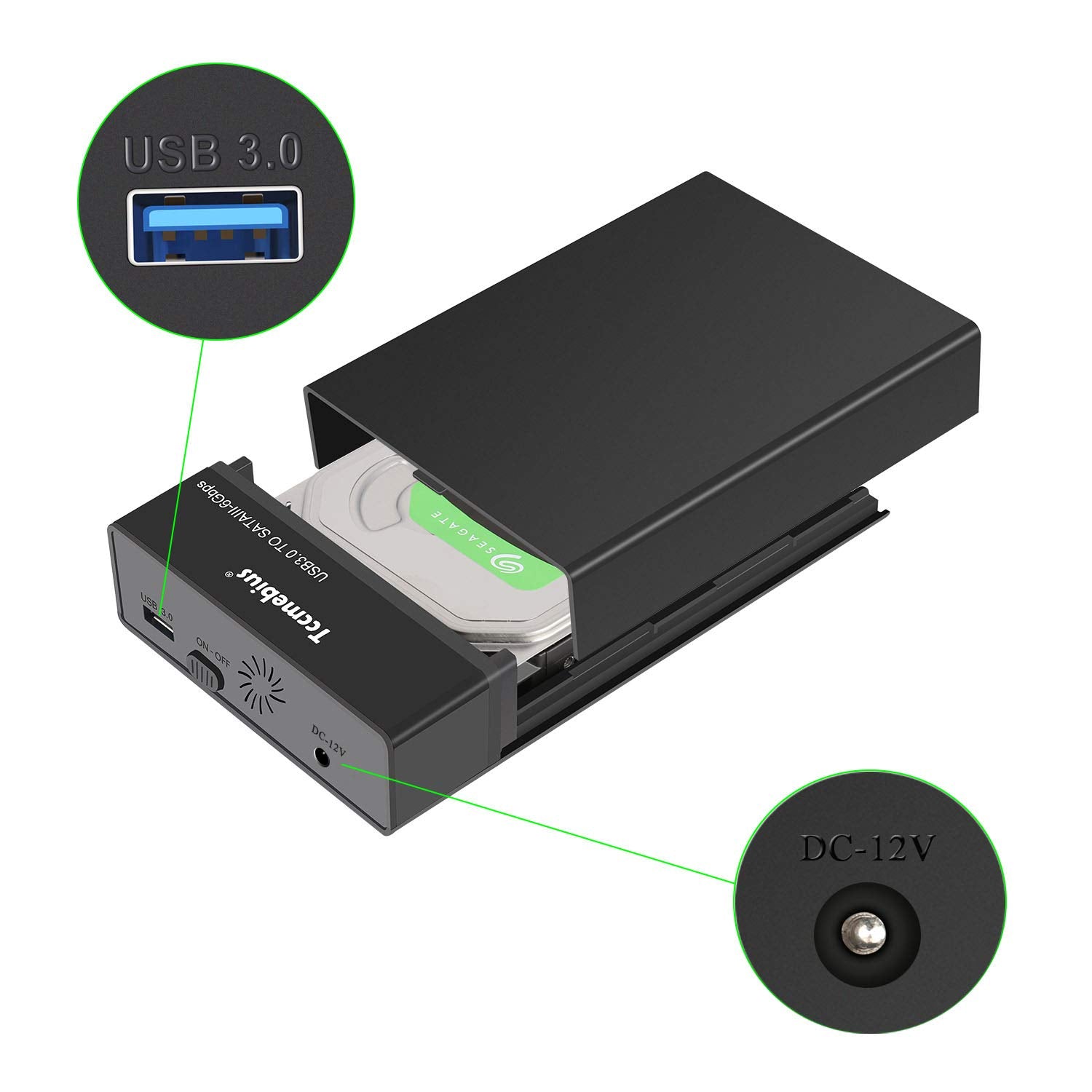 Tccmebius Usb 3.0 External Hard Drive Enclosure For 2.5 3.5 Inch Sata I/Ii/Iii Hdd Ssd Up To 20Tb, 3.5'' Tool Free Hdd Docking S